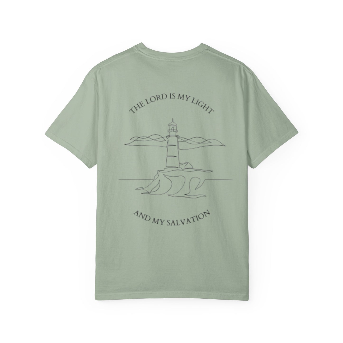 Lighthouse T-shirt, Oversized Tee, Cute Summer Top, Unisex Garment-Dyed Shirt, Coastal Graphic Tee