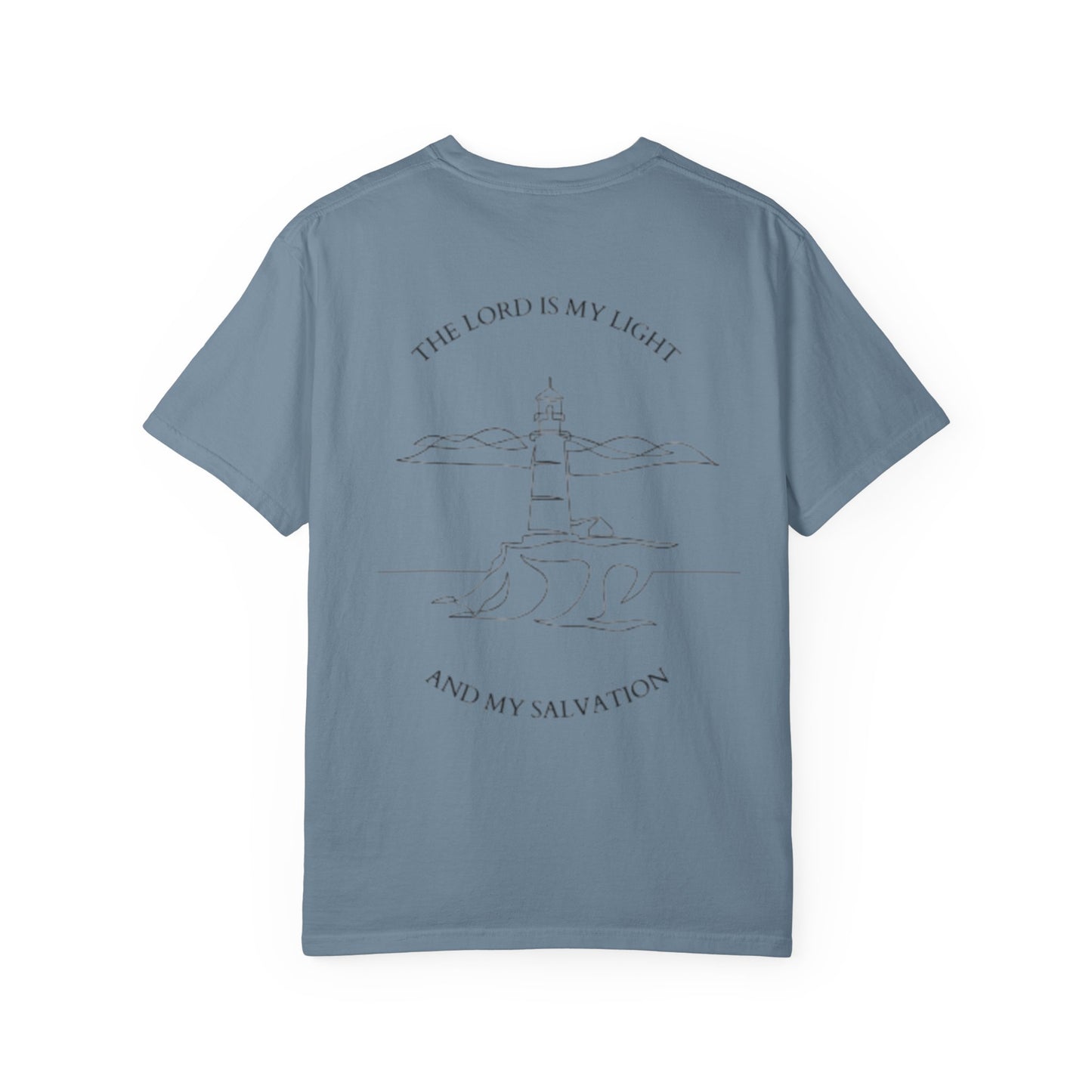 Lighthouse T-shirt, Oversized Tee, Cute Summer Top, Unisex Garment-Dyed Shirt, Coastal Graphic Tee