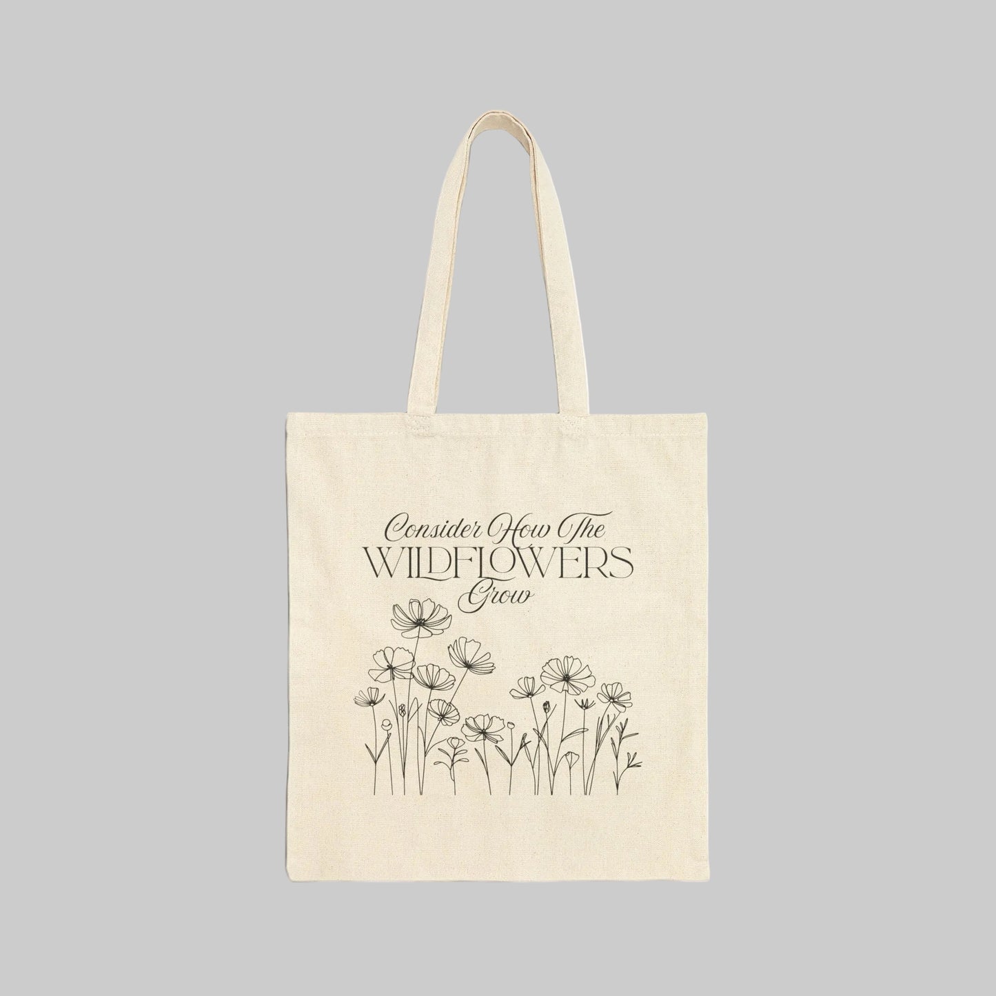 Wildflower Tote Bag, Eco-Friendly Shopping Bag, Boho Tote for Everyday Use, Gift for Nature Lovers, Floral Canvas Bag