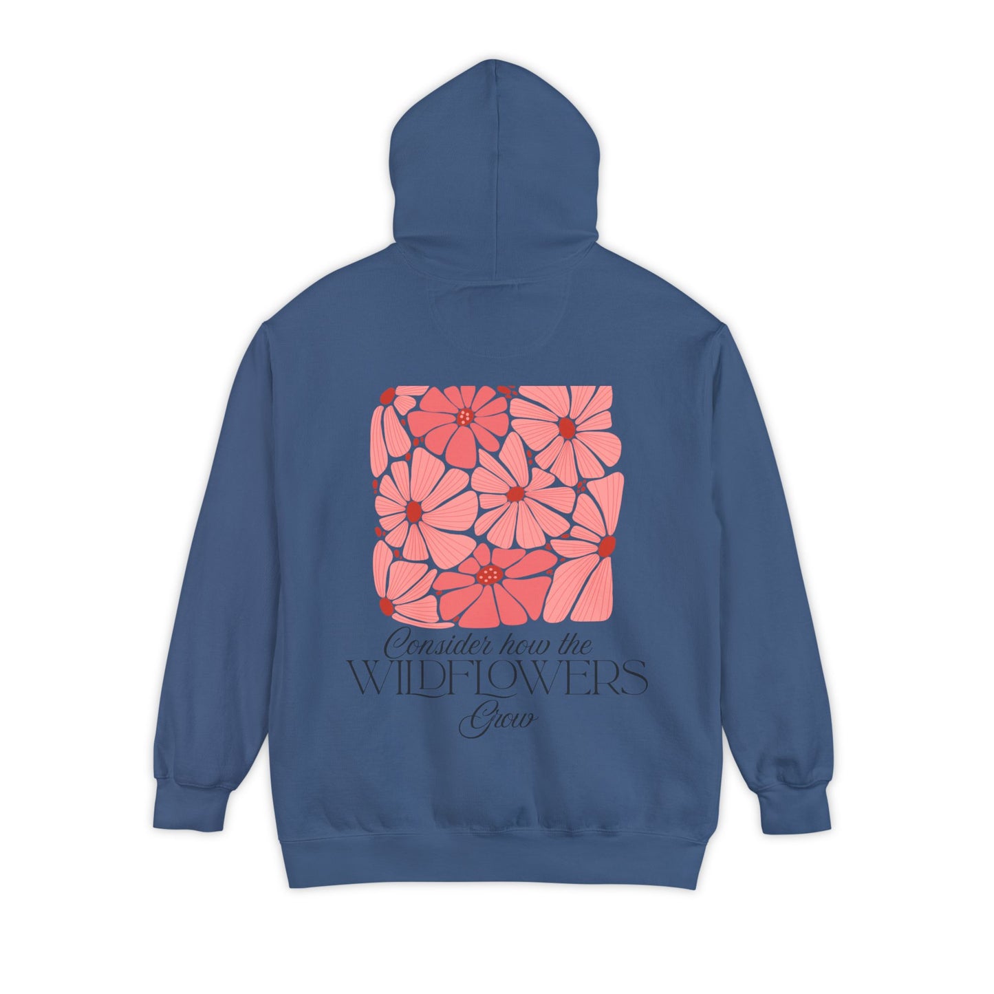 Luke 12:27 Hoodie, Christian Religious Sweatshirt, Inspirational Luke 12:27 Flower Design, Men Women Pullover, Religious Gift, Scripture