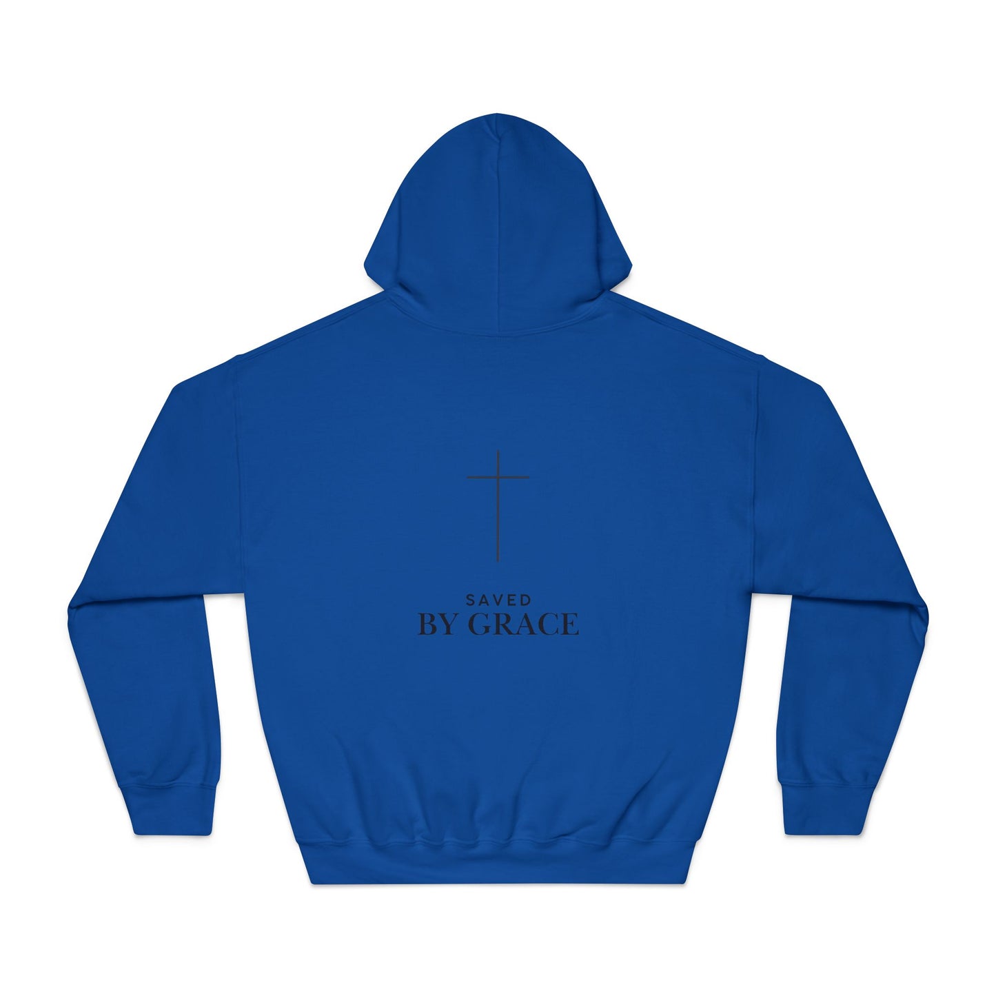 Saved by Grace Hoodie - Minimal Christian Cross Sweatshirt