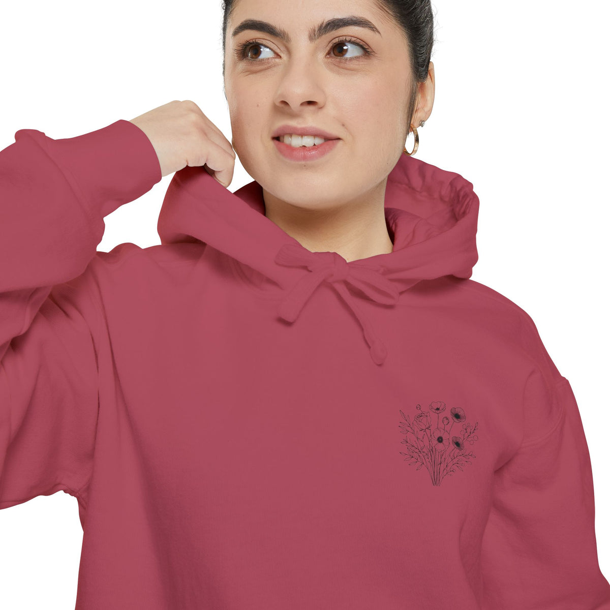 Floral Ephesians 4:32- Hoodie — "Be Kind and Compassionate" Comfort Colors Garment-Dyed Sweatshirt
