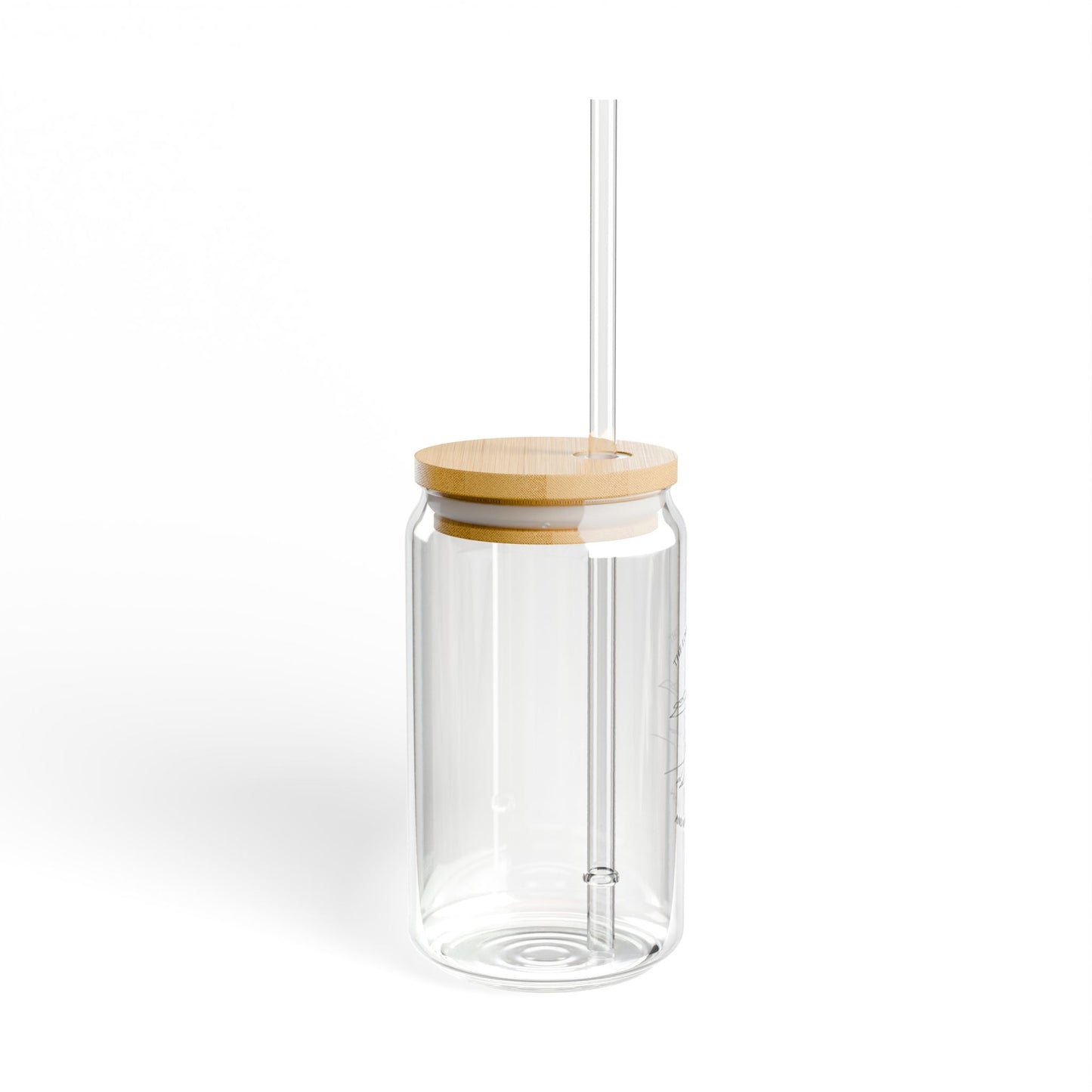Eco-Friendly 16oz Sipper Glass | Bamboo Lid | Reusable Drinkware | Perfect for Home, Gifts, Parties, Eco-Conscious Living