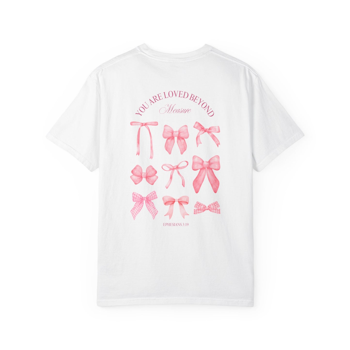 Love Beyond Measure Tee, Aesthetic Tee, Ribbon Graphic Tee, Gift for Her, Thoughtful Apparel, Coquette, Bows