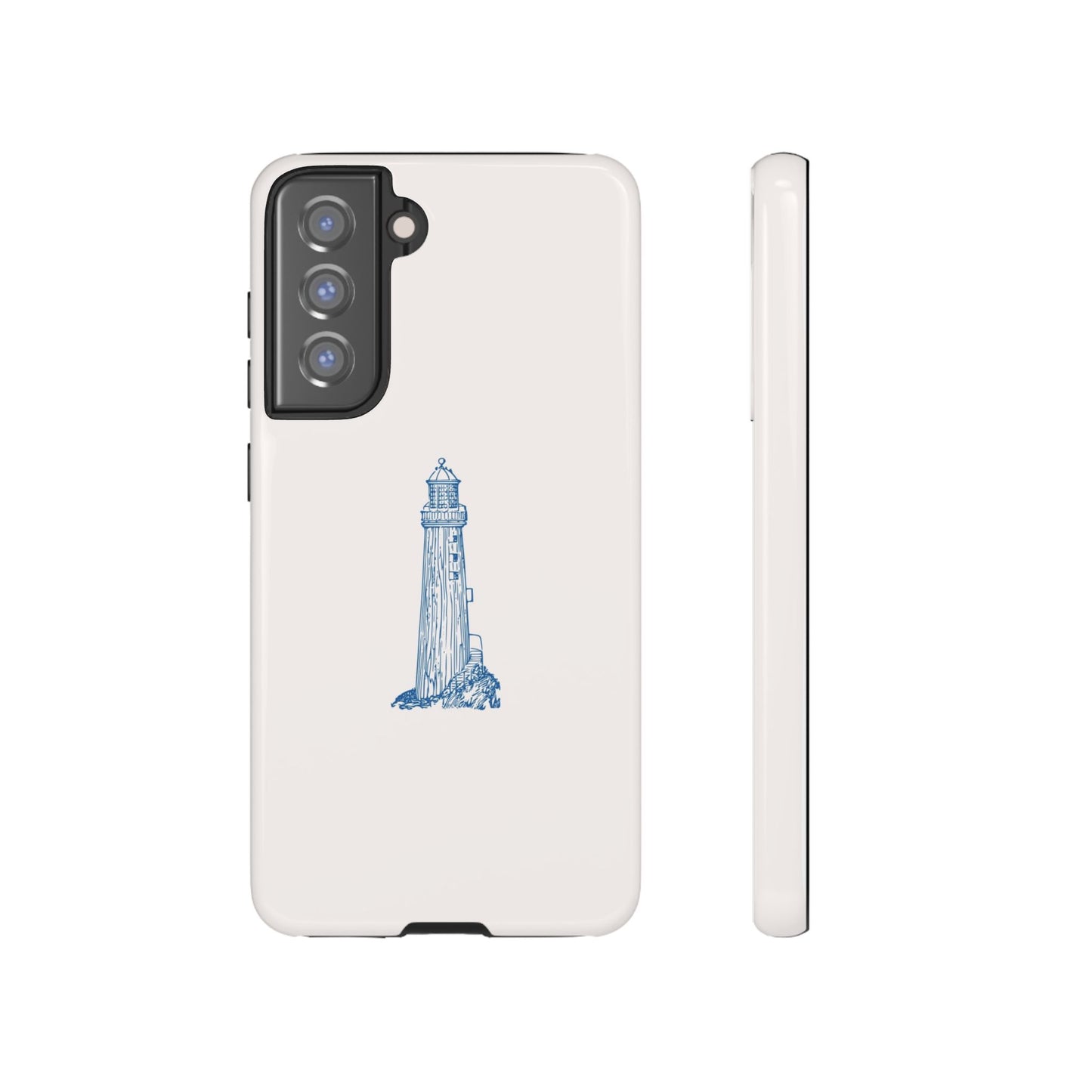 Coastal Lighthouse Phone Case - Tough iPhone & Samsung Cover, Beach Lover Gift, Nautical Decor, Unique Case for Ocean Enthusiasts