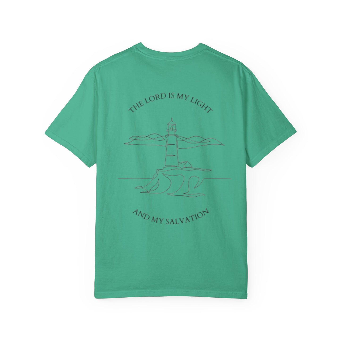 Lighthouse T-shirt, Oversized Tee, Cute Summer Top, Unisex Garment-Dyed Shirt, Coastal Graphic Tee