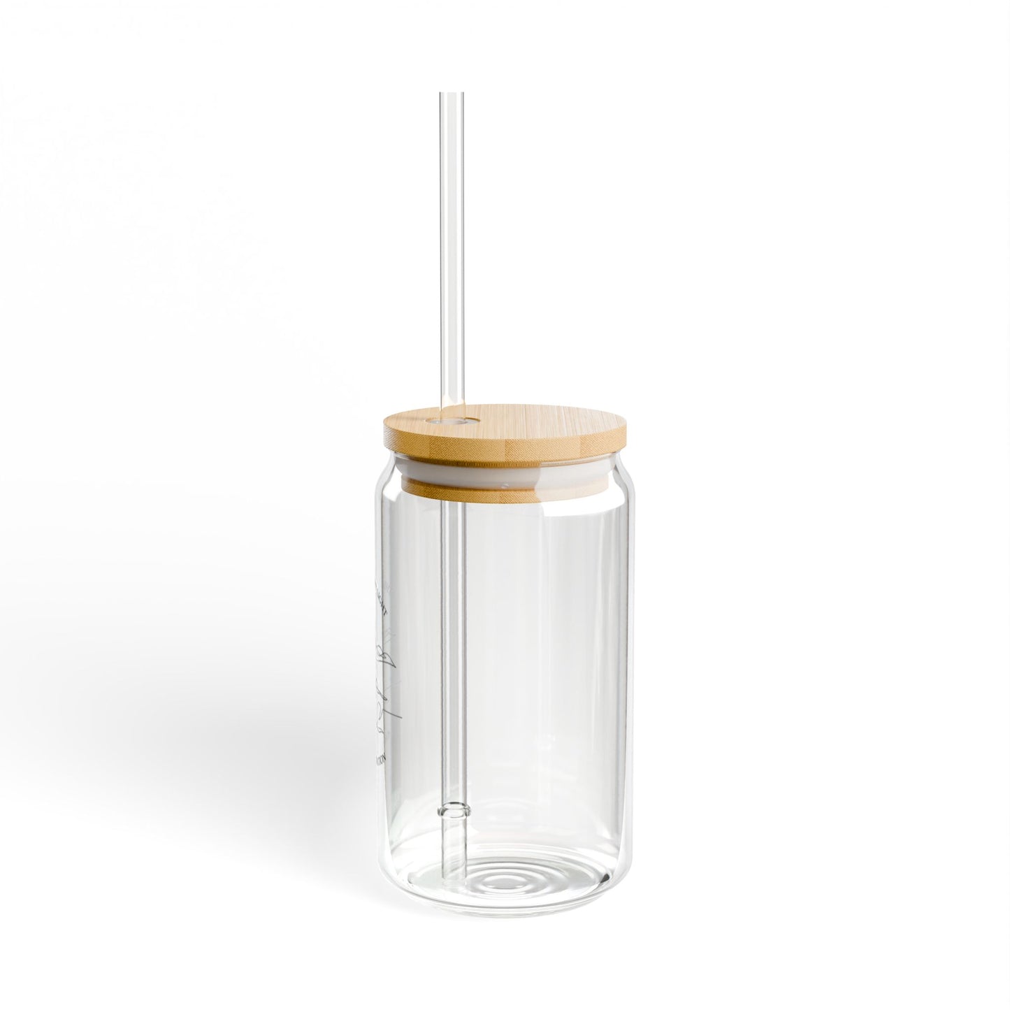 Eco-Friendly 16oz Sipper Glass | Bamboo Lid | Reusable Drinkware | Perfect for Home, Gifts, Parties, Eco-Conscious Living