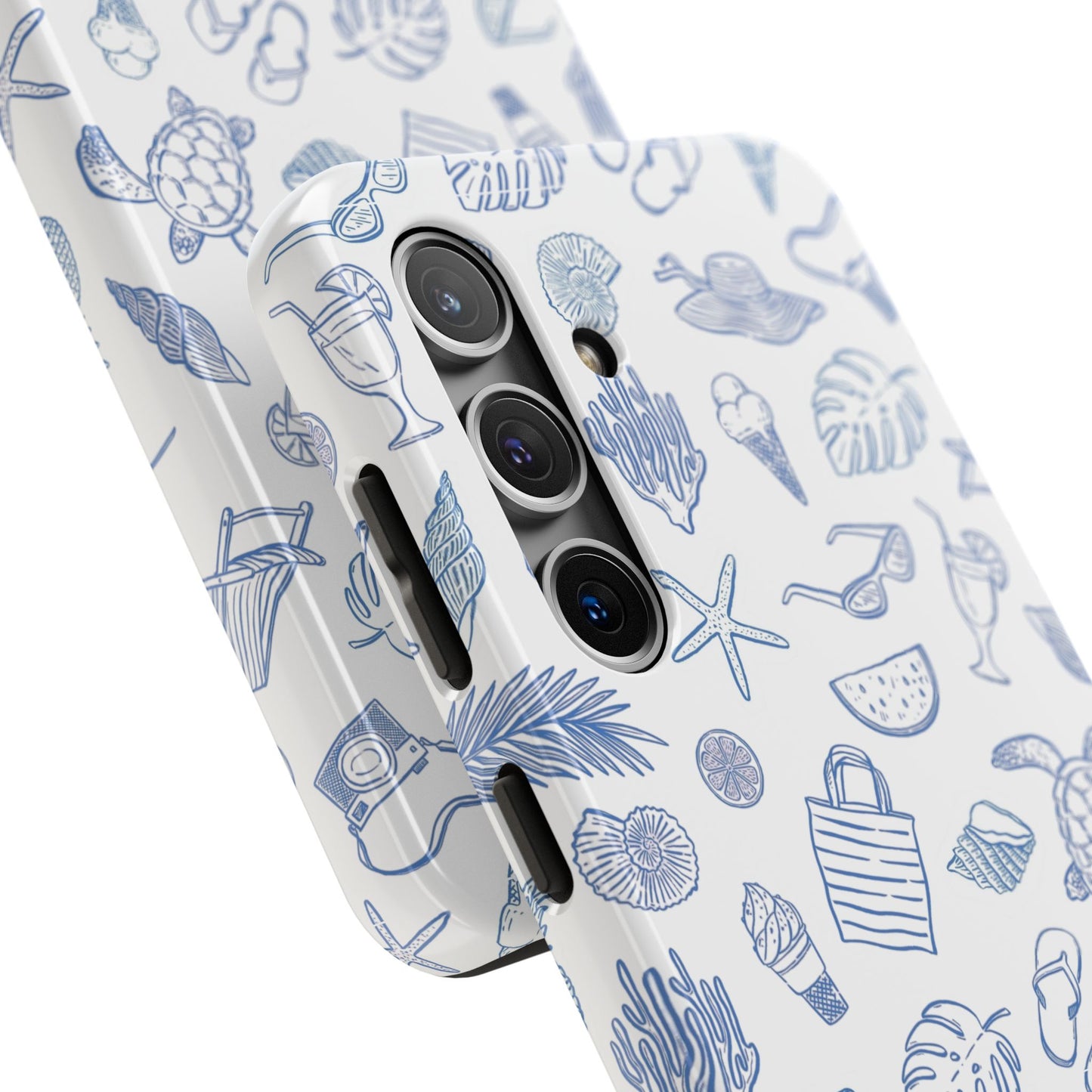 Beach Blue & White Tough Phone Case — Cute Summer Protective Phone Case