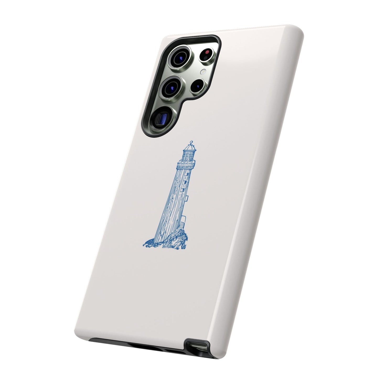 Coastal Lighthouse Phone Case - Tough iPhone & Samsung Cover, Beach Lover Gift, Nautical Decor, Unique Case for Ocean Enthusiasts