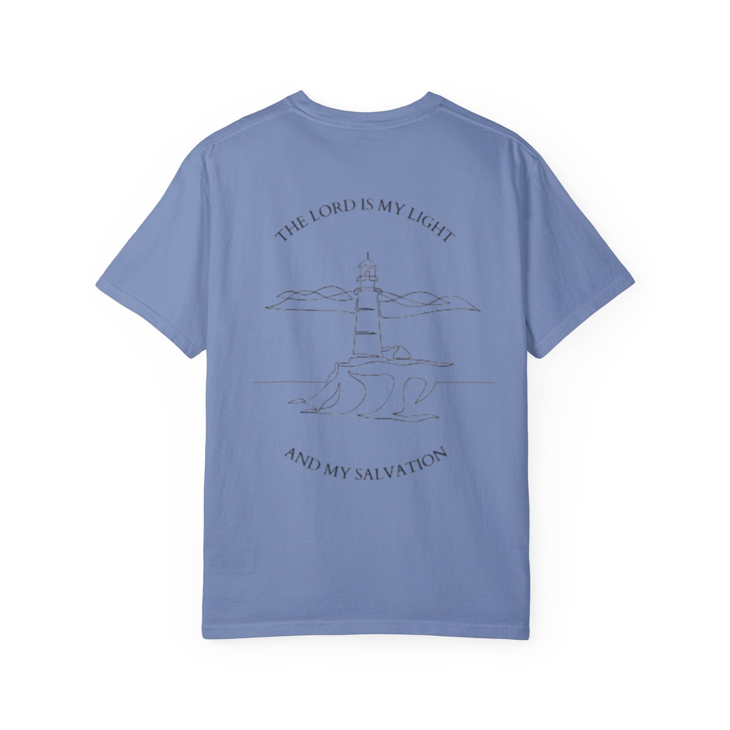 Lighthouse T-shirt, Oversized Tee, Cute Summer Top, Unisex Garment-Dyed Shirt, Coastal Graphic Tee
