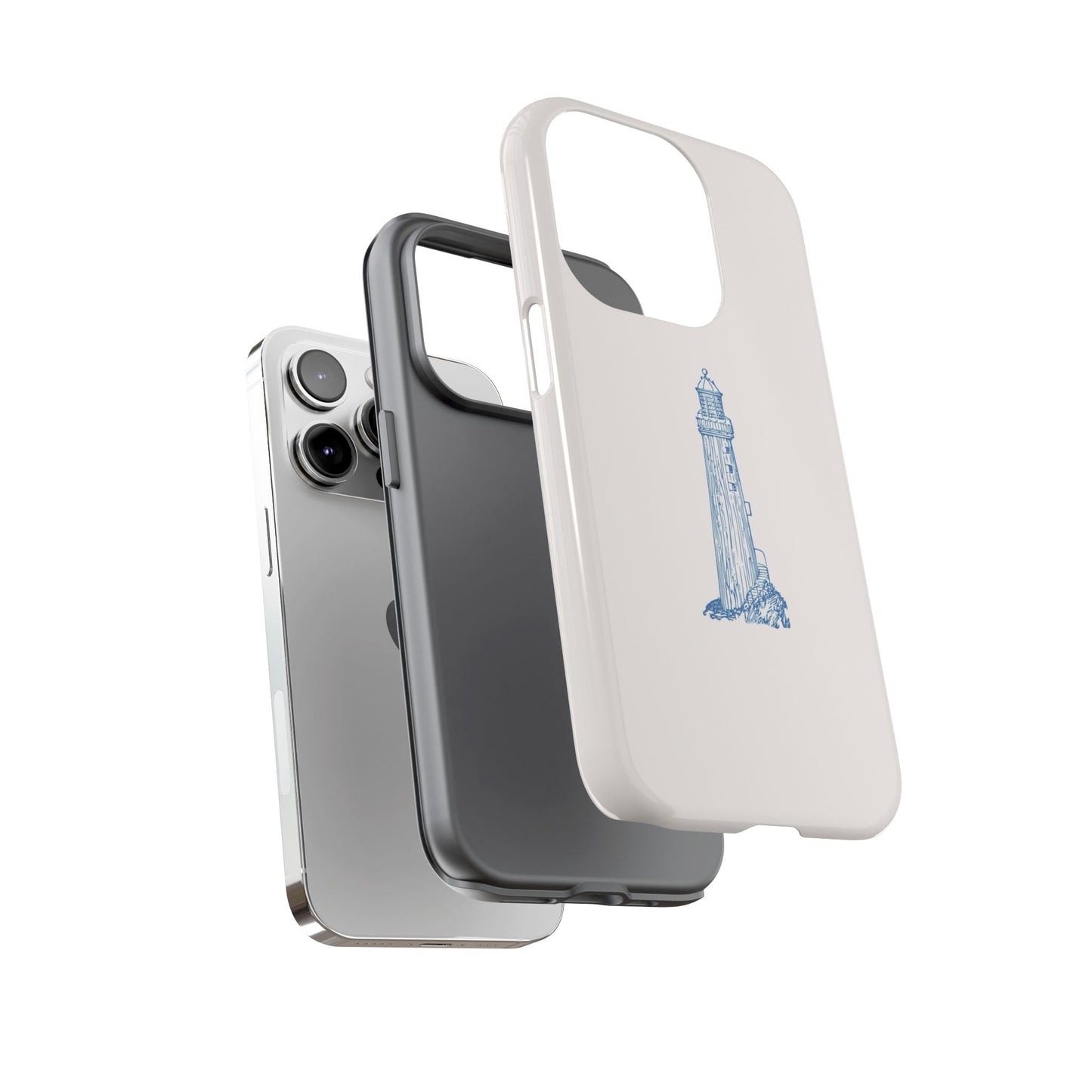 Coastal Lighthouse Phone Case - Tough iPhone & Samsung Cover, Beach Lover Gift, Nautical Decor, Unique Case for Ocean Enthusiasts