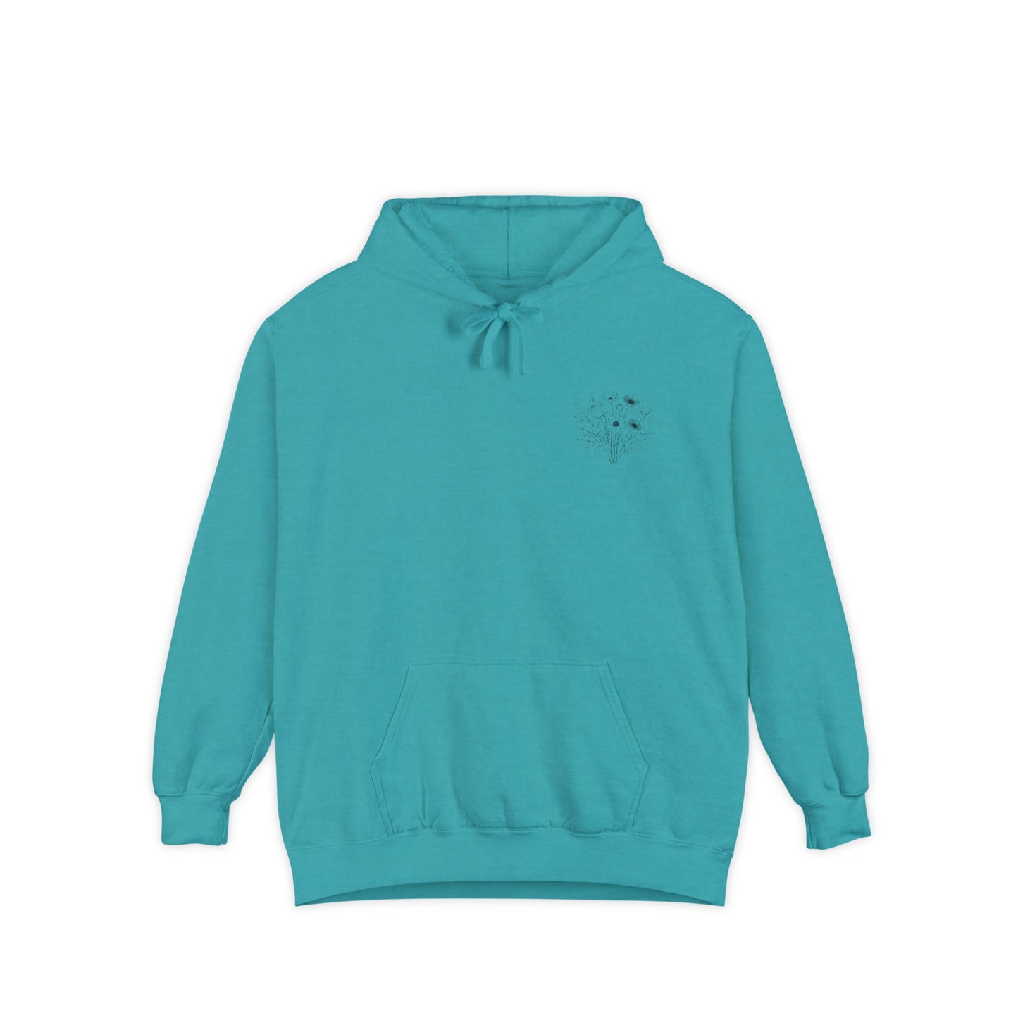 Floral Ephesians 4:32- Hoodie — "Be Kind and Compassionate" Comfort Colors Garment-Dyed Sweatshirt