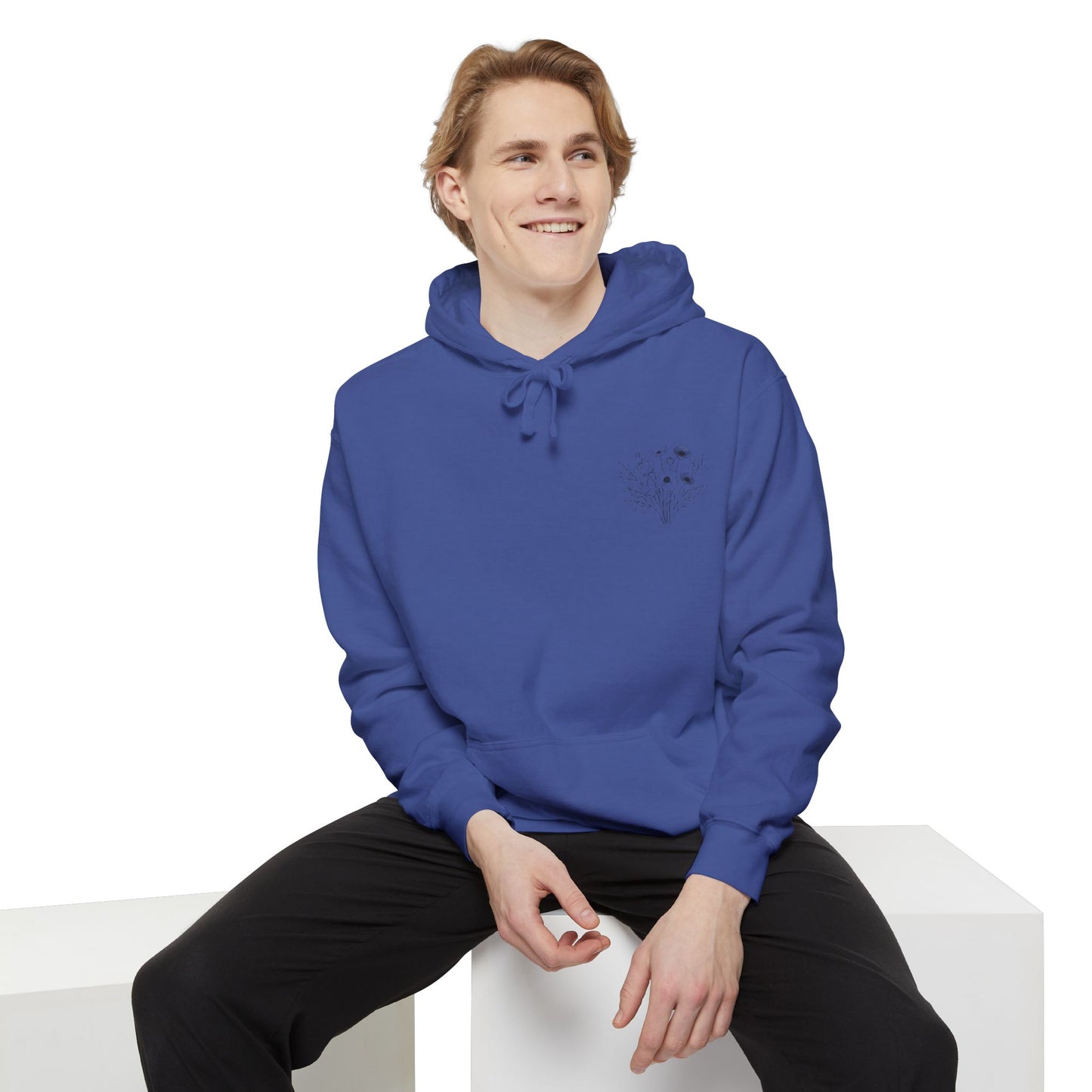 Floral Ephesians 4:32- Hoodie — "Be Kind and Compassionate" Comfort Colors Garment-Dyed Sweatshirt