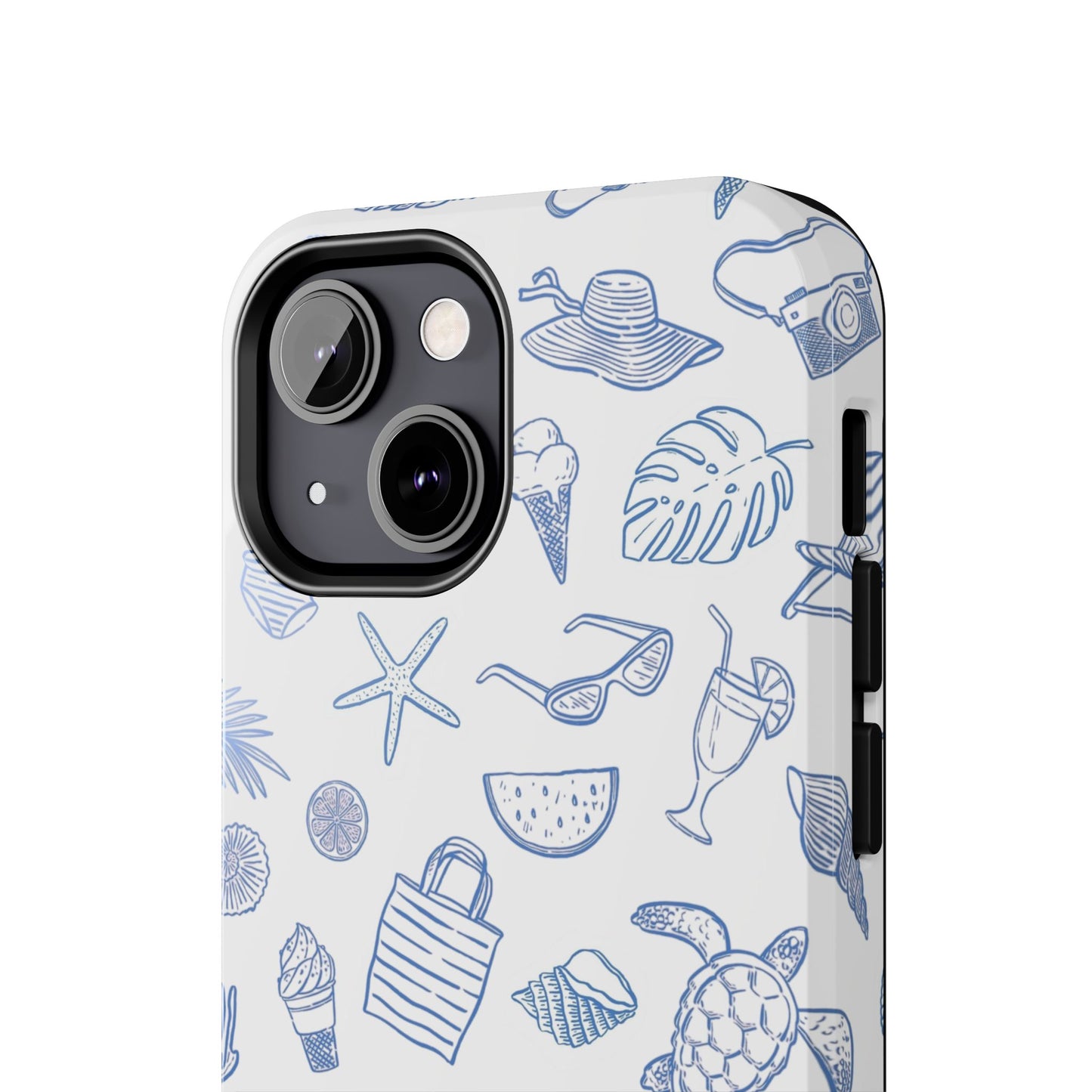 Beach Blue & White Tough Phone Case — Cute Summer Protective Phone Case