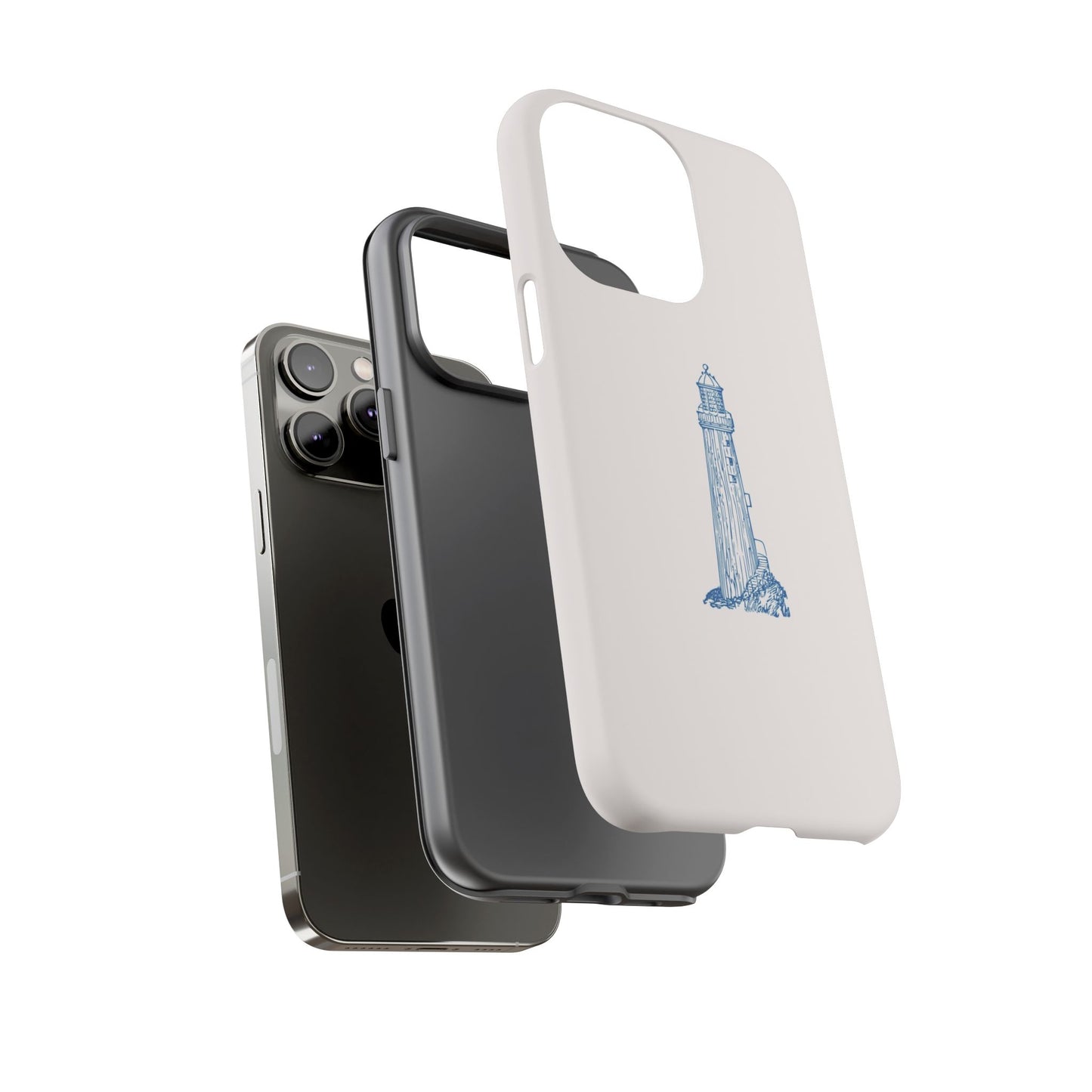 Coastal Lighthouse Phone Case - Tough iPhone & Samsung Cover, Beach Lover Gift, Nautical Decor, Unique Case for Ocean Enthusiasts