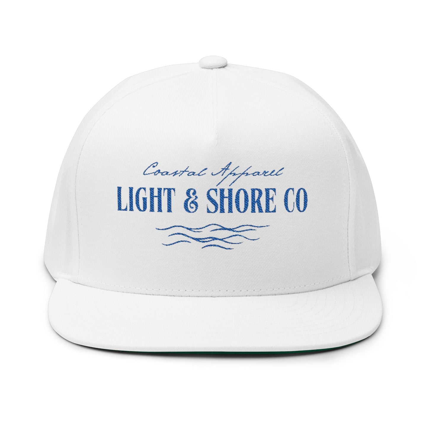 Light & Shore Co Embroidered Flat Bill Cap – Coastal Apparel Snapback