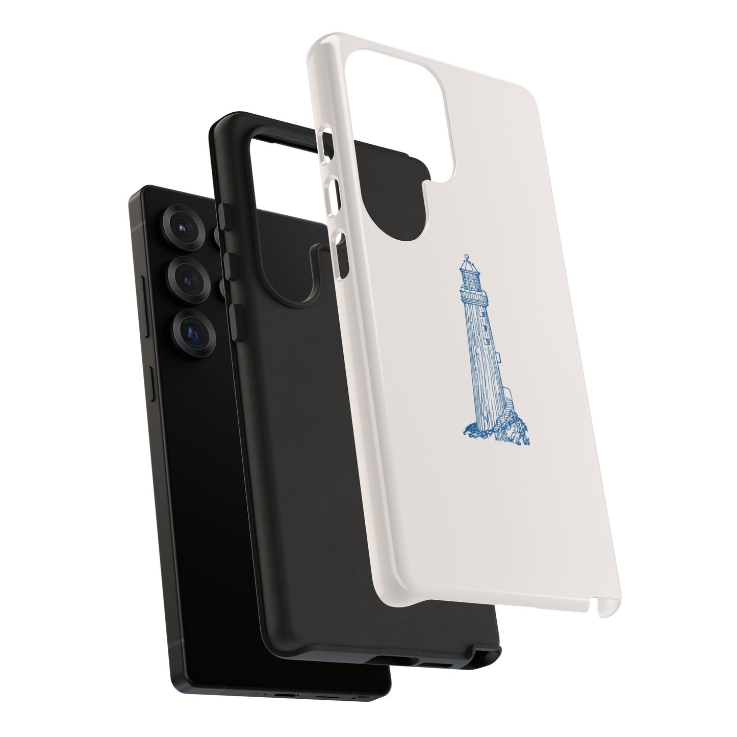 Coastal Lighthouse Phone Case - Tough iPhone & Samsung Cover, Beach Lover Gift, Nautical Decor, Unique Case for Ocean Enthusiasts