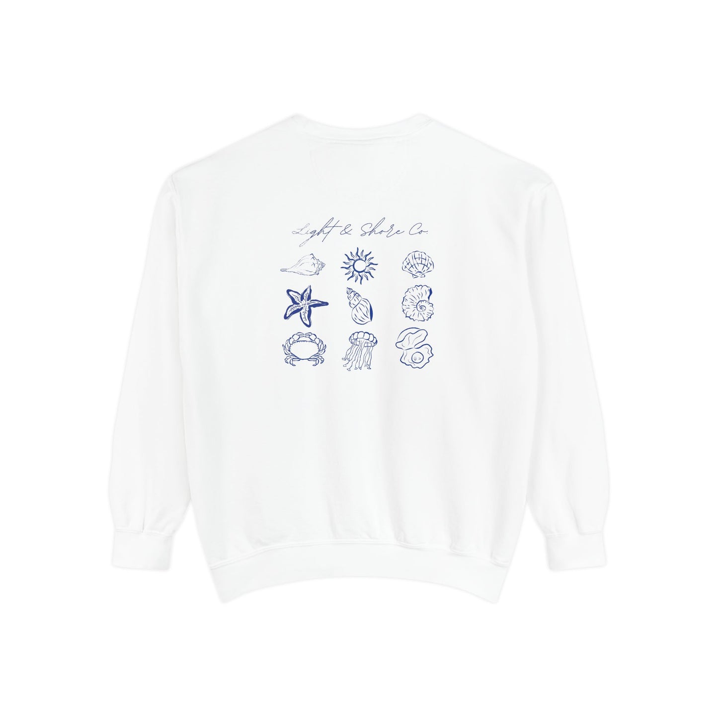 Seashell Crewneck Sweatshirt — Relaxed Garment-Dyed Pullover