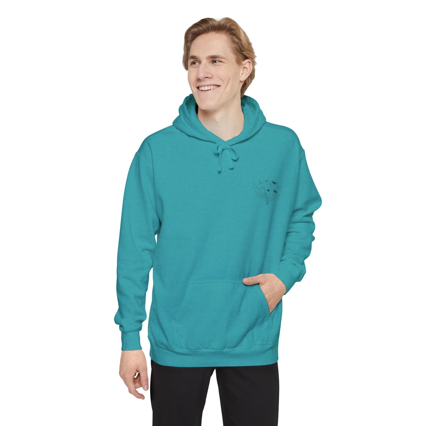 Floral Ephesians 4:32- Hoodie — "Be Kind and Compassionate" Comfort Colors Garment-Dyed Sweatshirt
