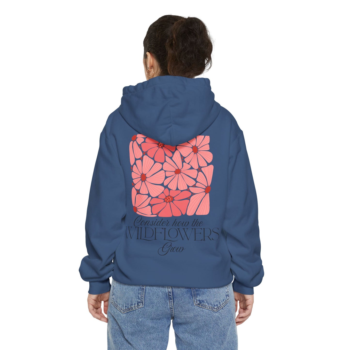 Luke 12:27 Hoodie, Christian Religious Sweatshirt, Inspirational Luke 12:27 Flower Design, Men Women Pullover, Religious Gift, Scripture