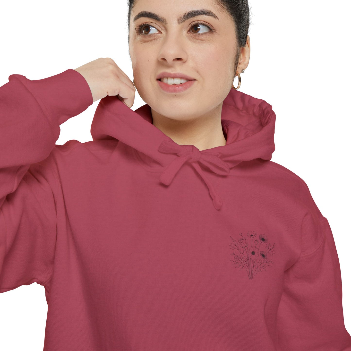 Floral Ephesians 4:32- Hoodie — "Be Kind and Compassionate" Comfort Colors Garment-Dyed Sweatshirt