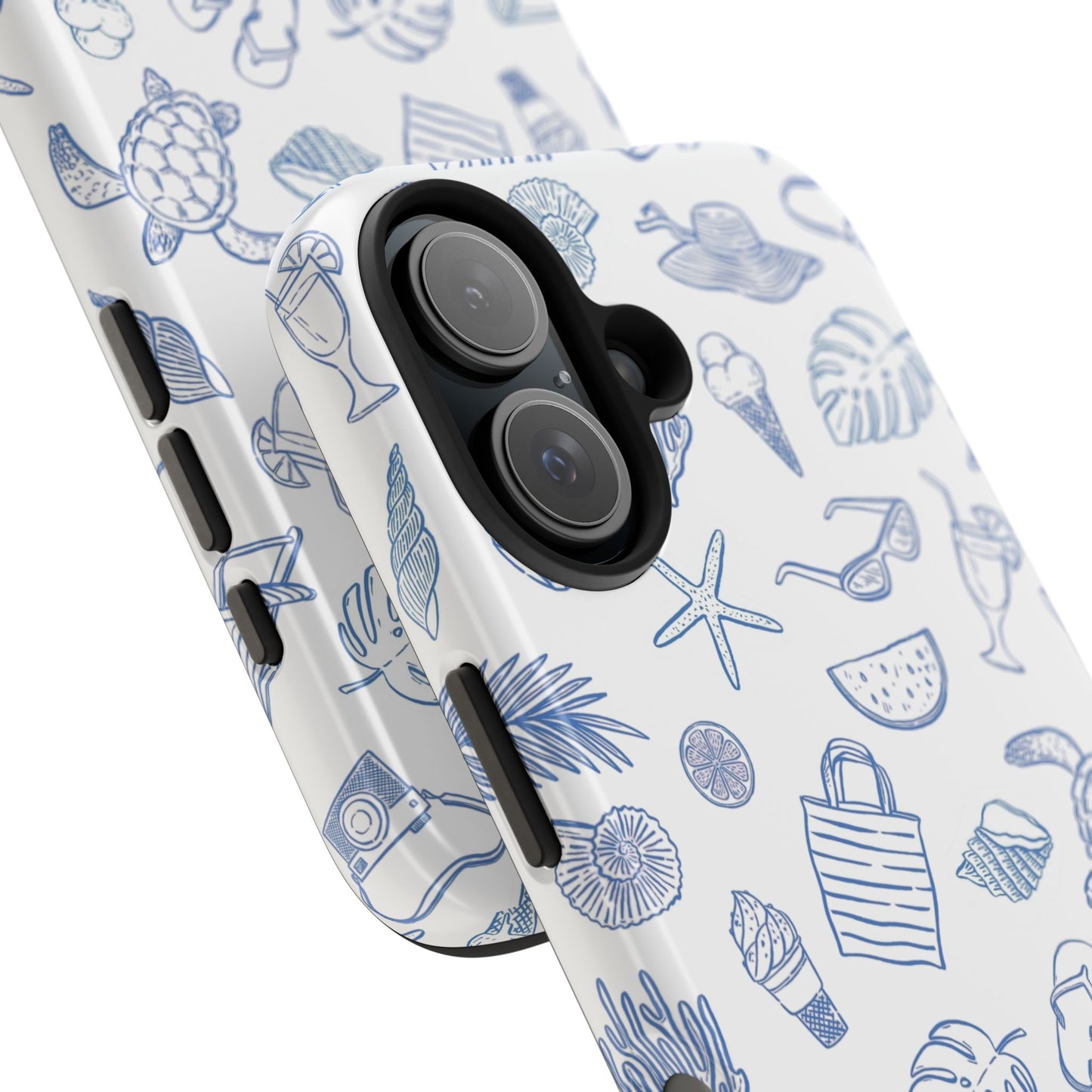 Beach Blue & White Tough Phone Case — Cute Summer Protective Phone Case
