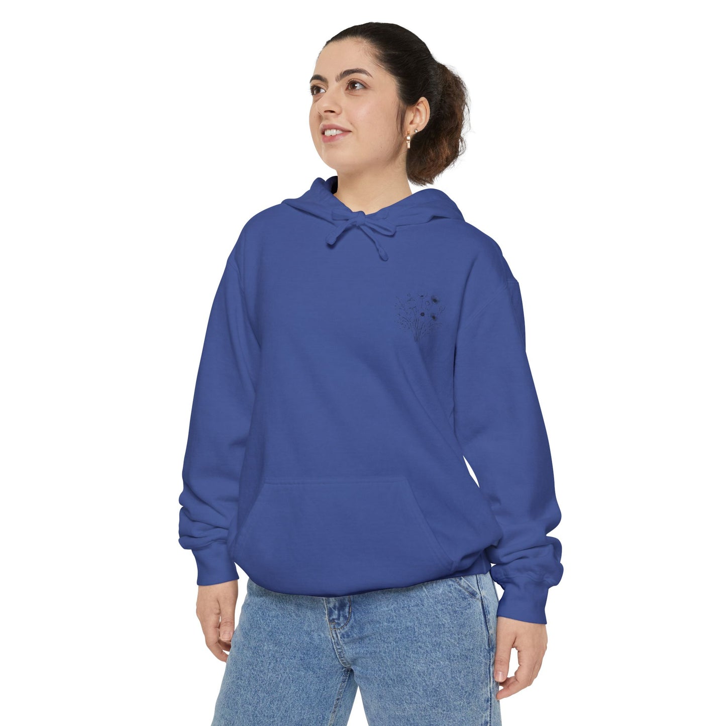 Floral Ephesians 4:32- Hoodie — "Be Kind and Compassionate" Comfort Colors Garment-Dyed Sweatshirt