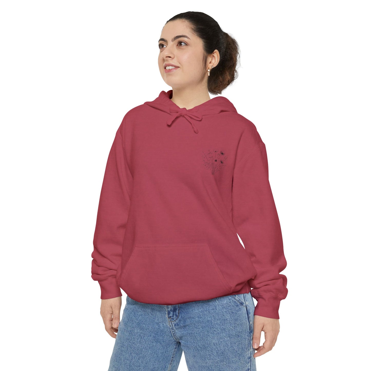 Floral Ephesians 4:32- Hoodie — "Be Kind and Compassionate" Comfort Colors Garment-Dyed Sweatshirt