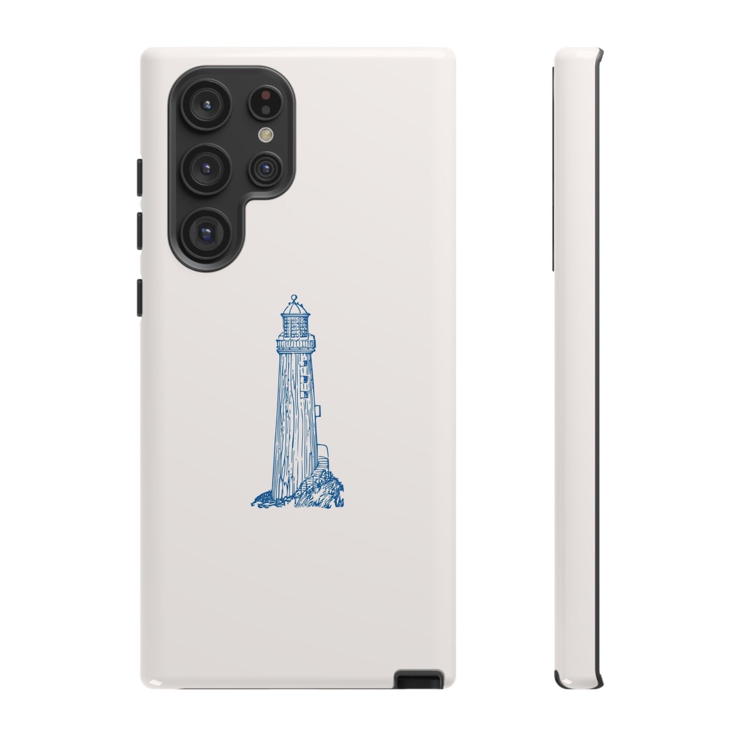 Coastal Lighthouse Phone Case - Tough iPhone & Samsung Cover, Beach Lover Gift, Nautical Decor, Unique Case for Ocean Enthusiasts