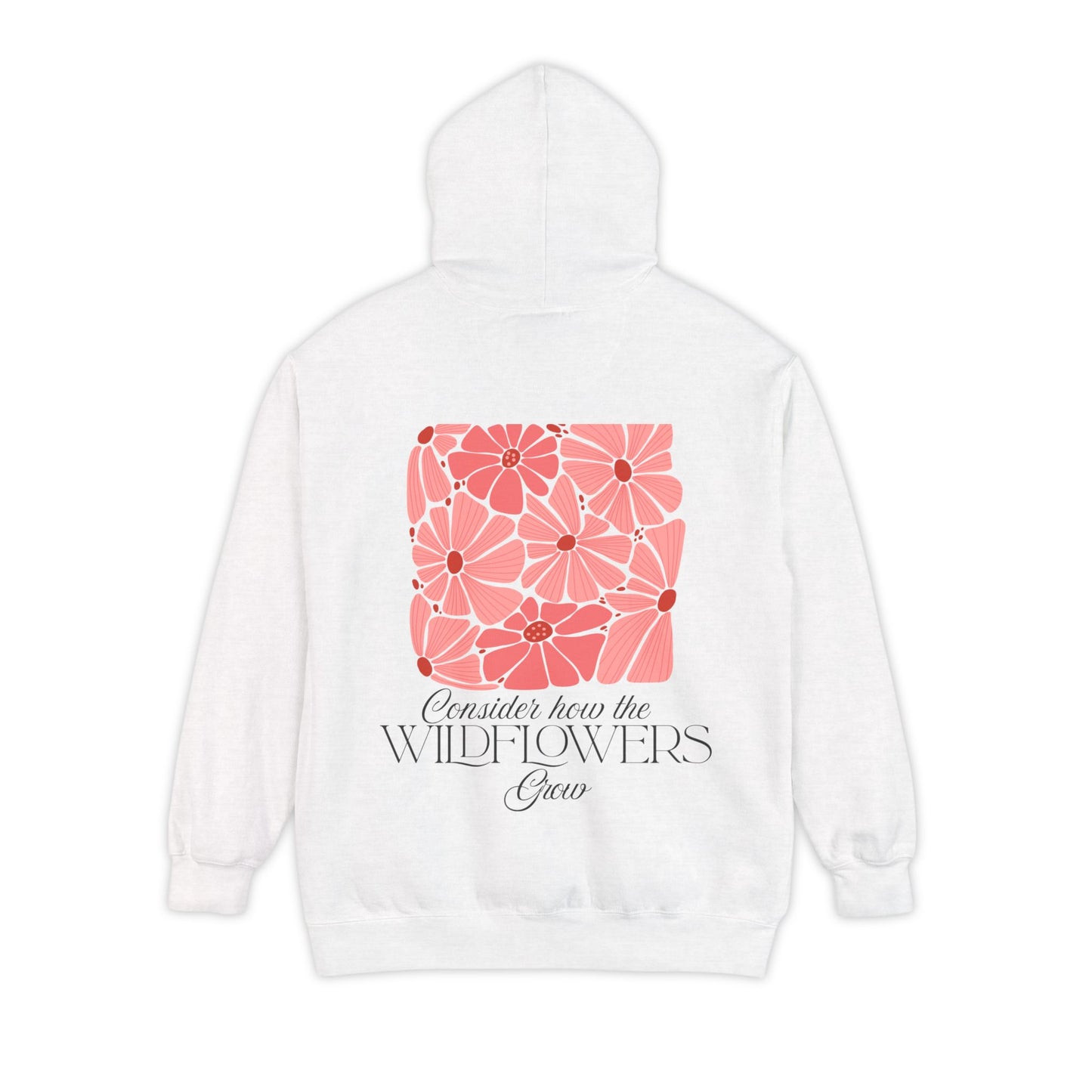Luke 12:27 Hoodie, Christian Religious Sweatshirt, Inspirational Luke 12:27 Flower Design, Men Women Pullover, Religious Gift, Scripture