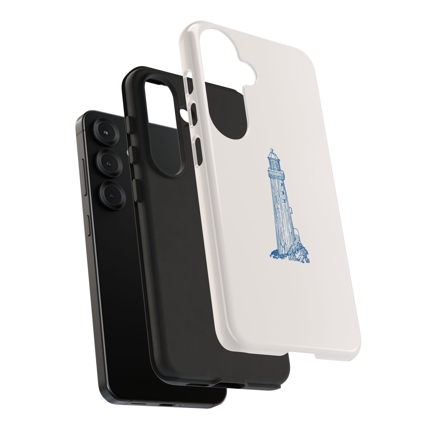 Coastal Lighthouse Phone Case - Tough iPhone & Samsung Cover, Beach Lover Gift, Nautical Decor, Unique Case for Ocean Enthusiasts