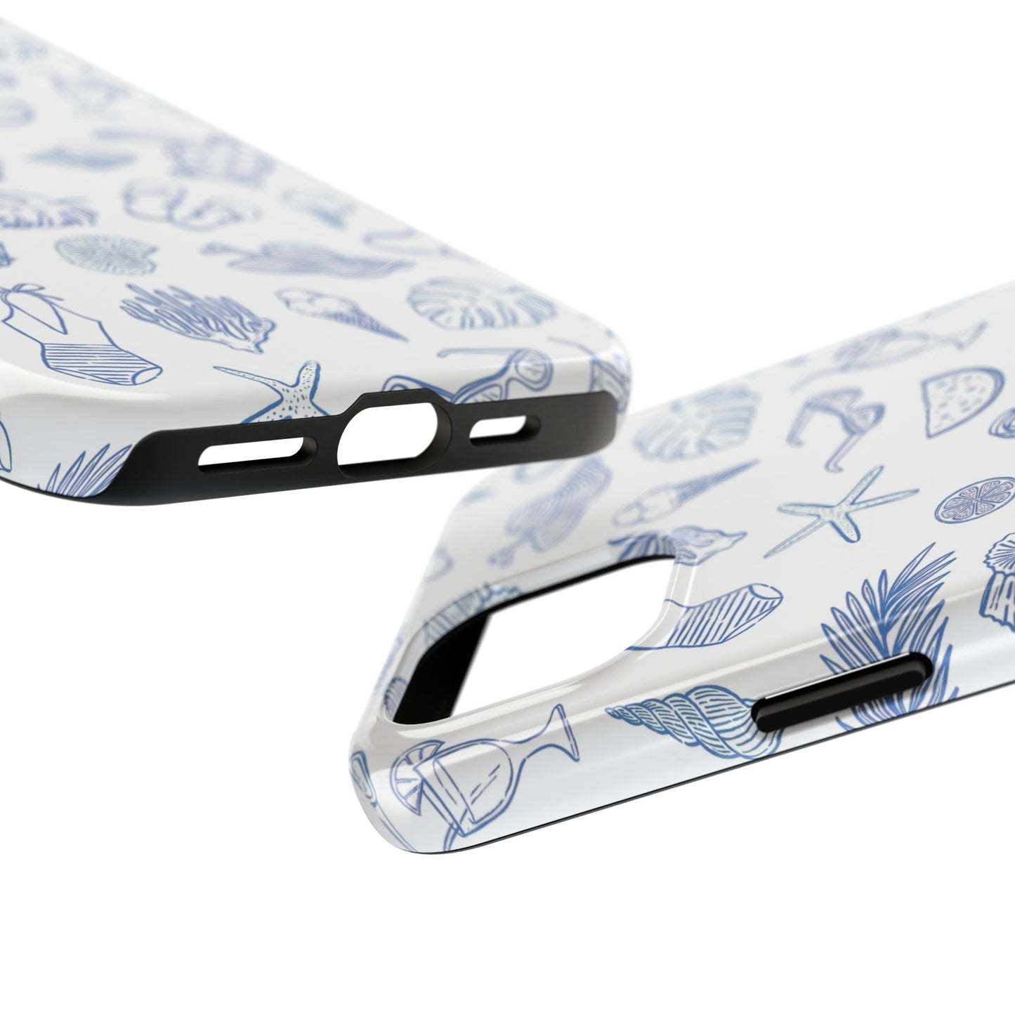 Beach Blue & White Tough Phone Case — Cute Summer Protective Phone Case