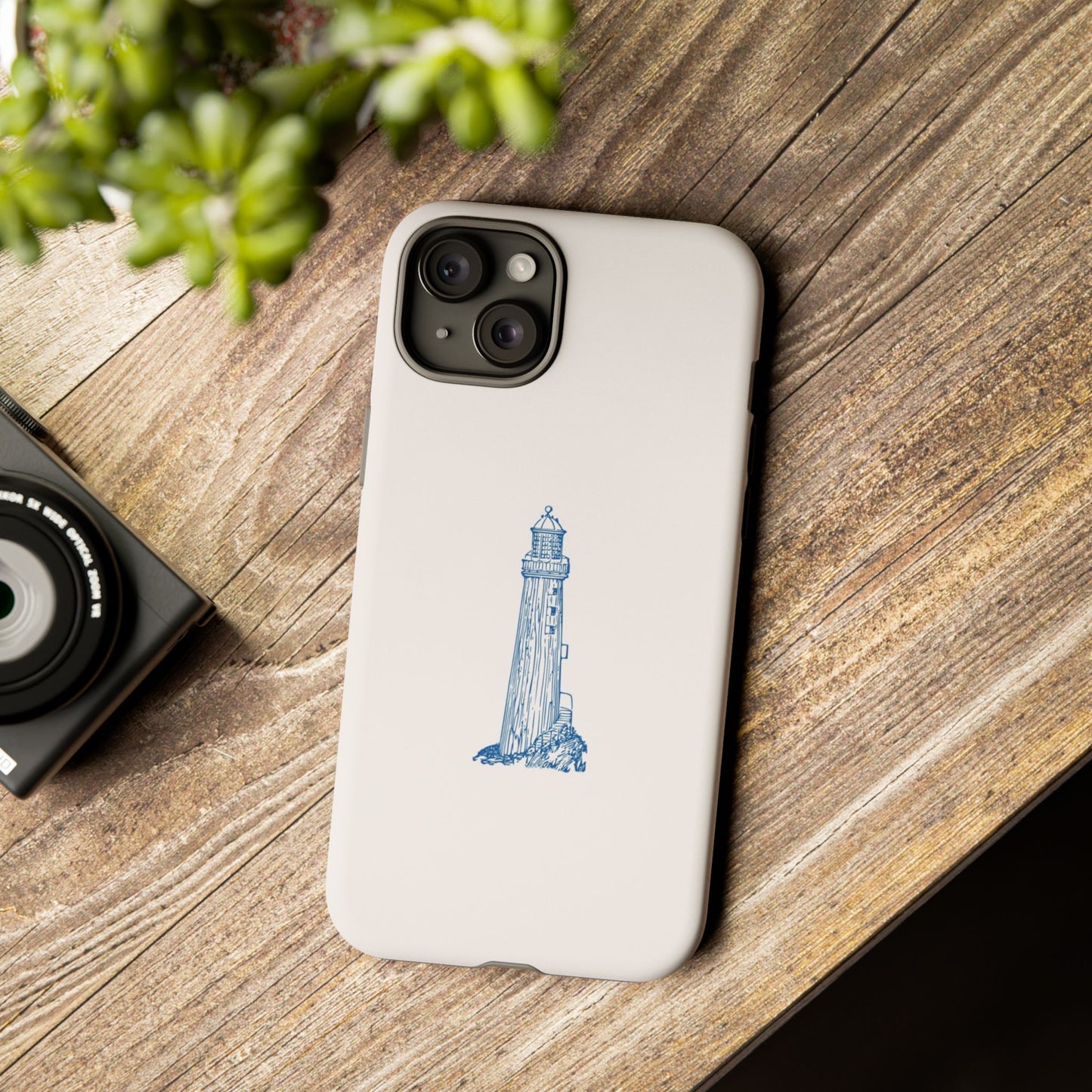 Coastal Lighthouse Phone Case - Tough iPhone & Samsung Cover, Beach Lover Gift, Nautical Decor, Unique Case for Ocean Enthusiasts