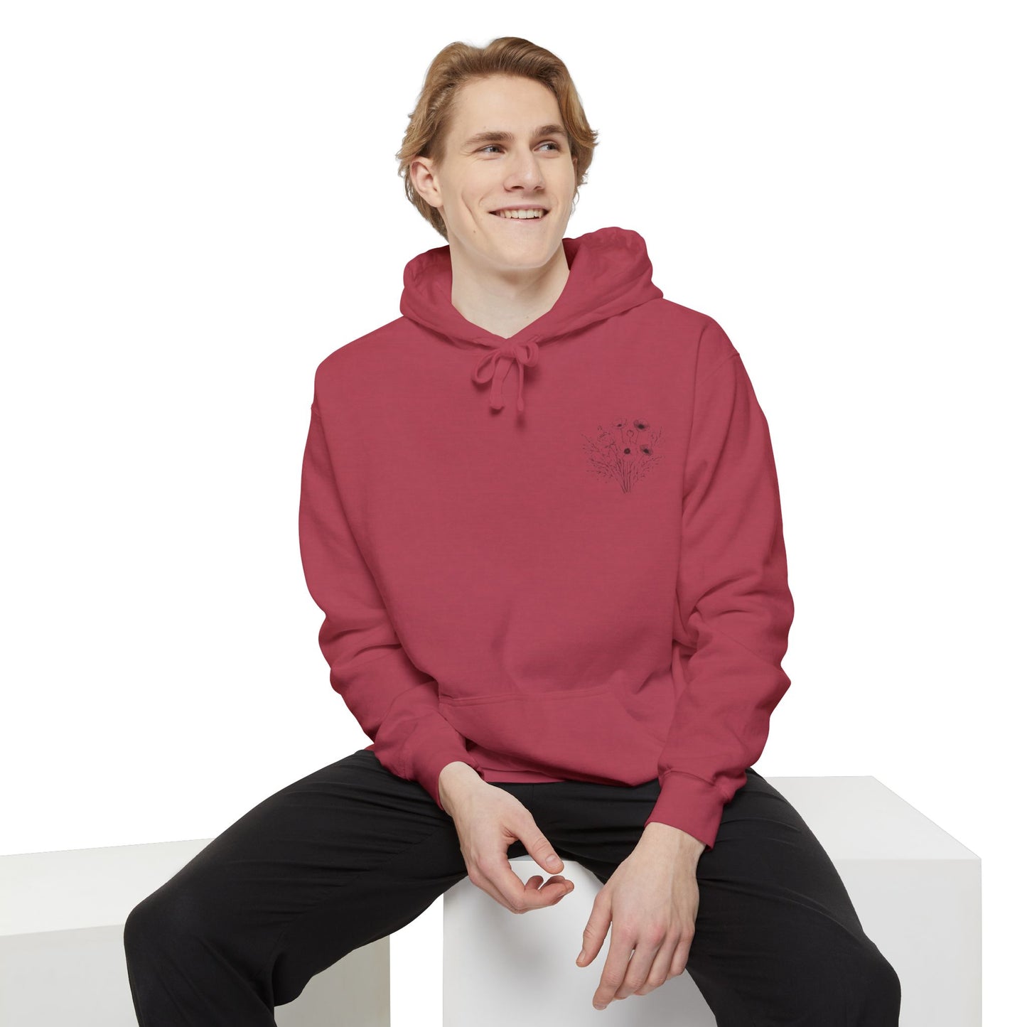Floral Ephesians 4:32- Hoodie — "Be Kind and Compassionate" Comfort Colors Garment-Dyed Sweatshirt