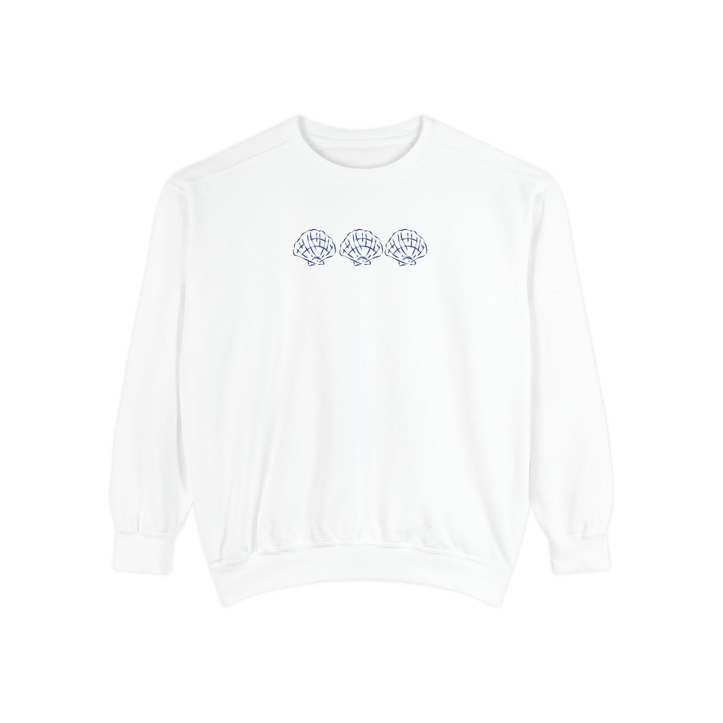 Seashell Crewneck Sweatshirt — Relaxed Garment-Dyed Pullover