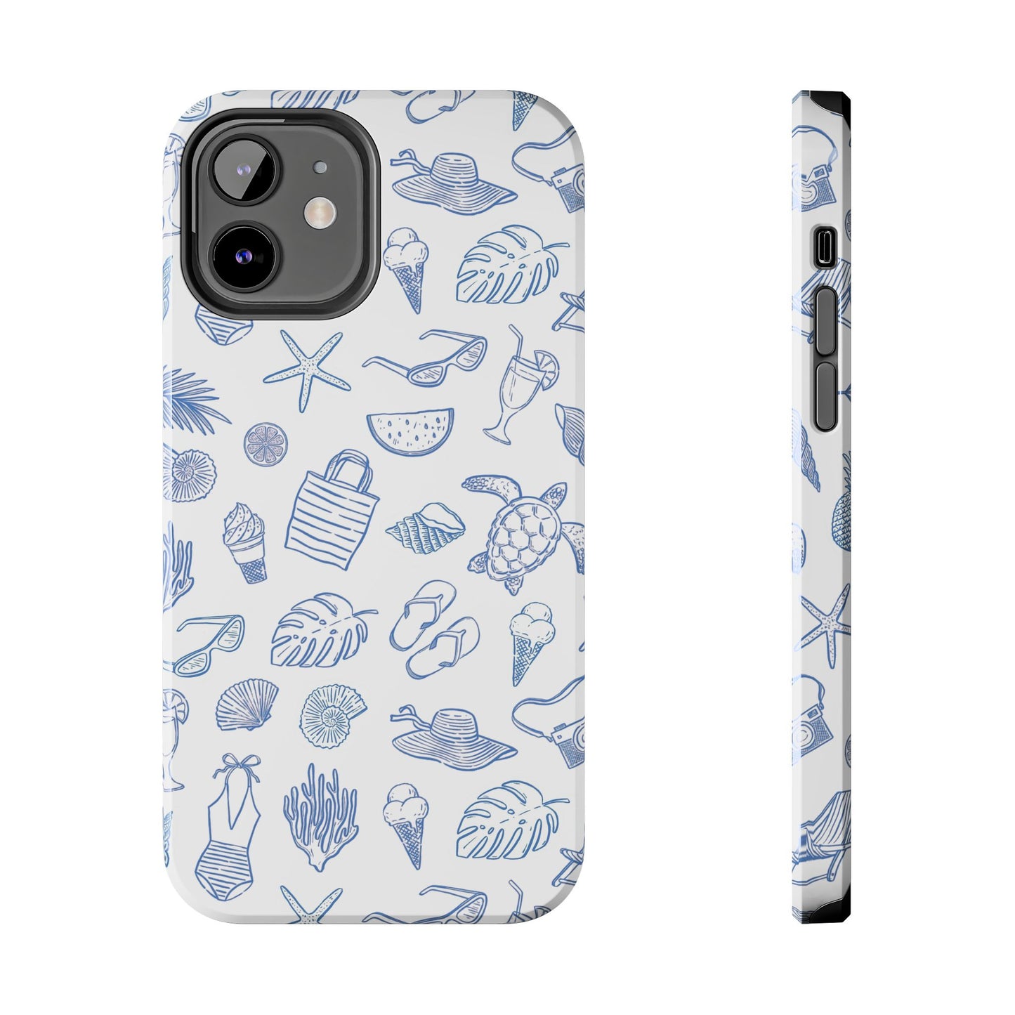 Beach Blue & White Tough Phone Case — Cute Summer Protective Phone Case