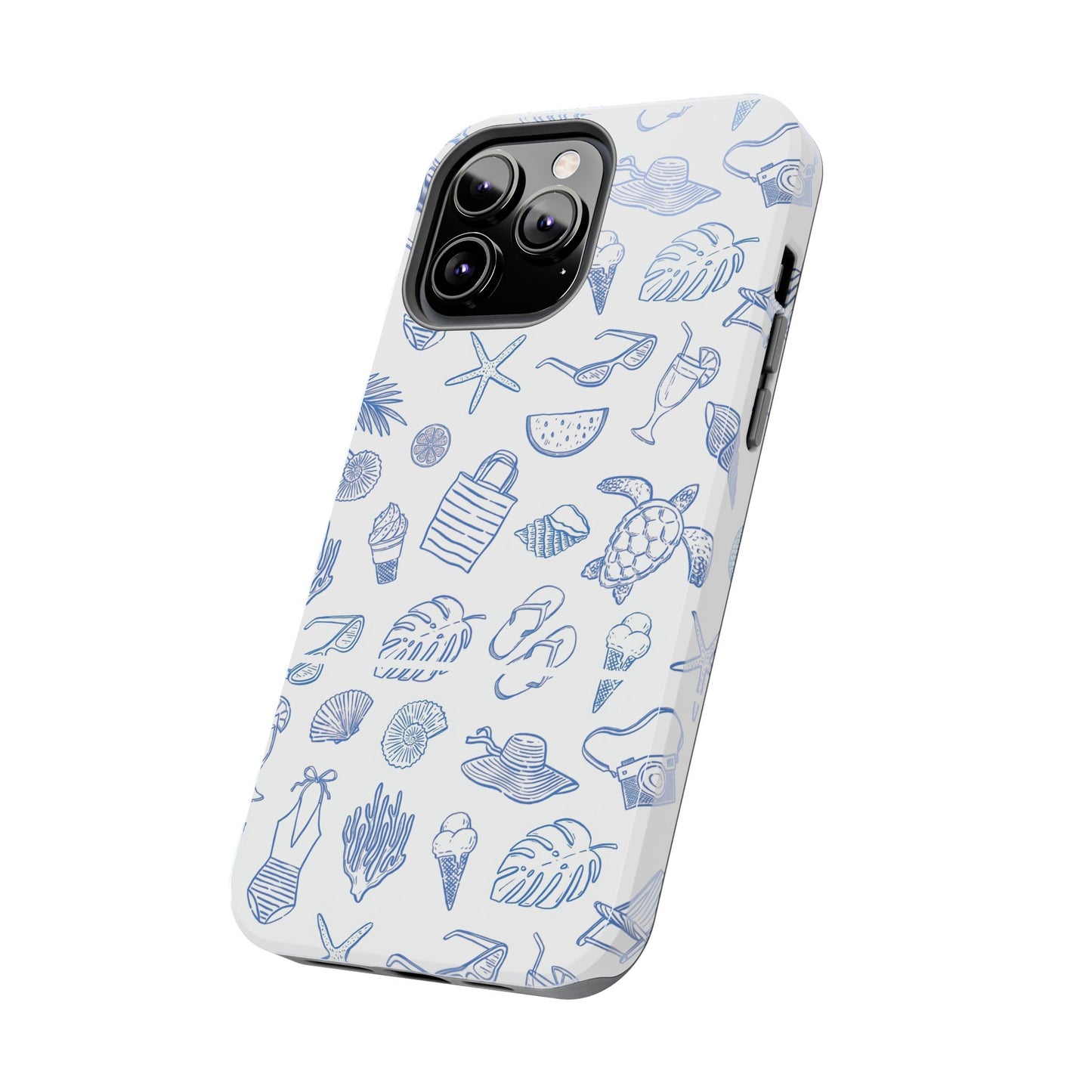 Beach Blue & White Tough Phone Case — Cute Summer Protective Phone Case