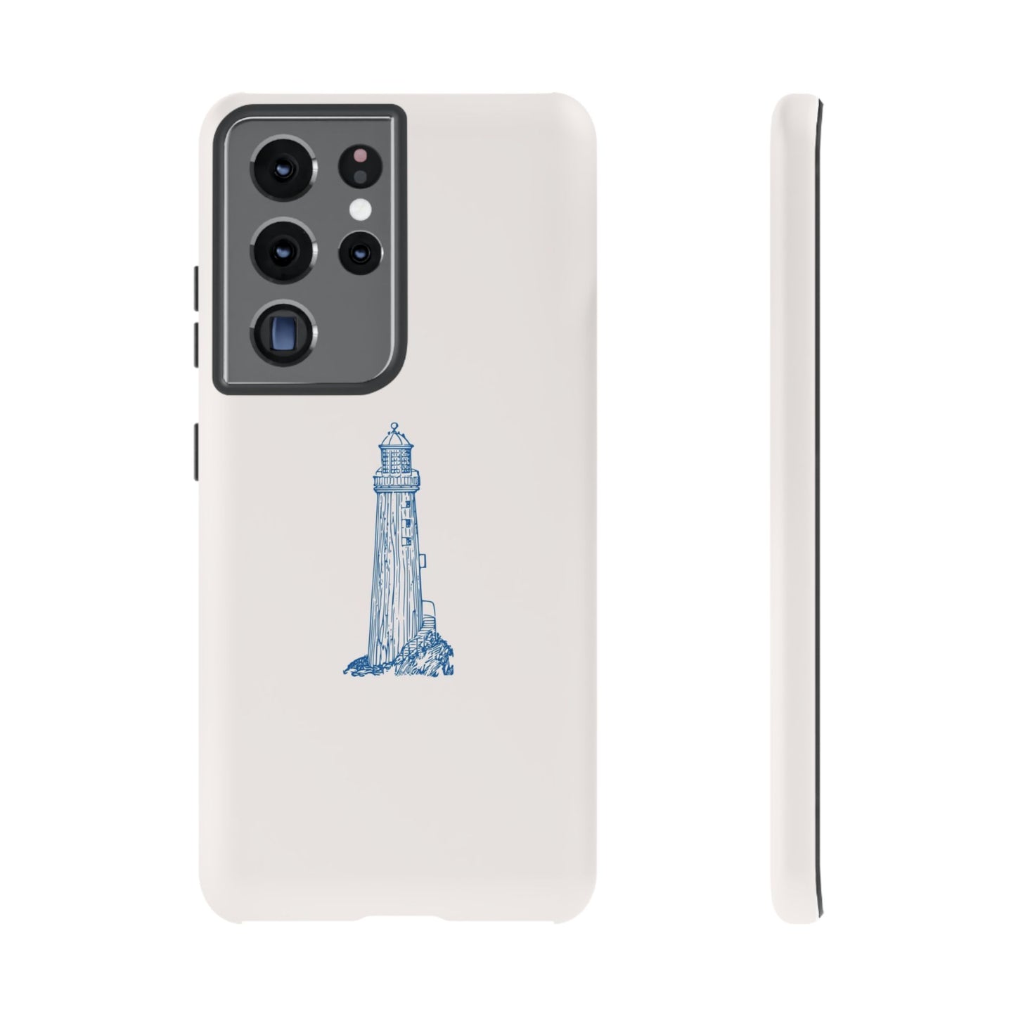 Coastal Lighthouse Phone Case - Tough iPhone & Samsung Cover, Beach Lover Gift, Nautical Decor, Unique Case for Ocean Enthusiasts