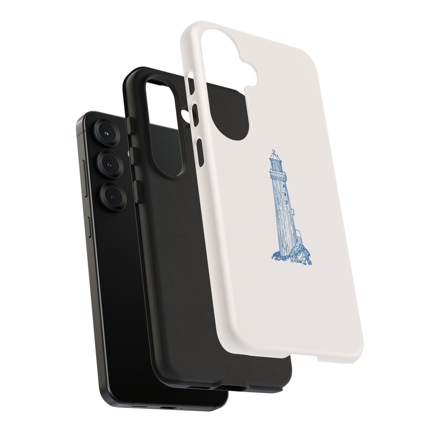 Coastal Lighthouse Phone Case - Tough iPhone & Samsung Cover, Beach Lover Gift, Nautical Decor, Unique Case for Ocean Enthusiasts