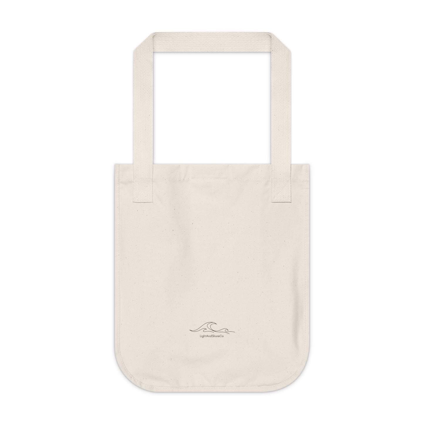 Lighthouse Organic Canvas Tote Bag, Eco-Friendly Shopping Bag, Lighthouse Design, Gift for Christians, Reusable Grocery Tote