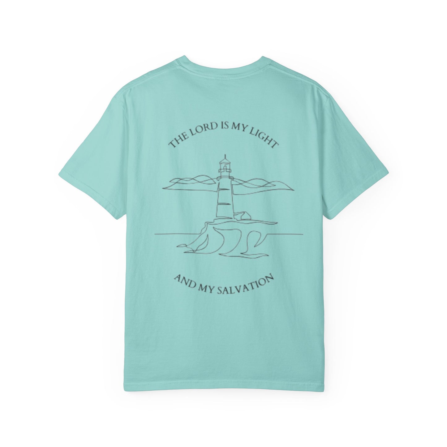 Lighthouse T-shirt, Oversized Tee, Cute Summer Top, Unisex Garment-Dyed Shirt, Coastal Graphic Tee