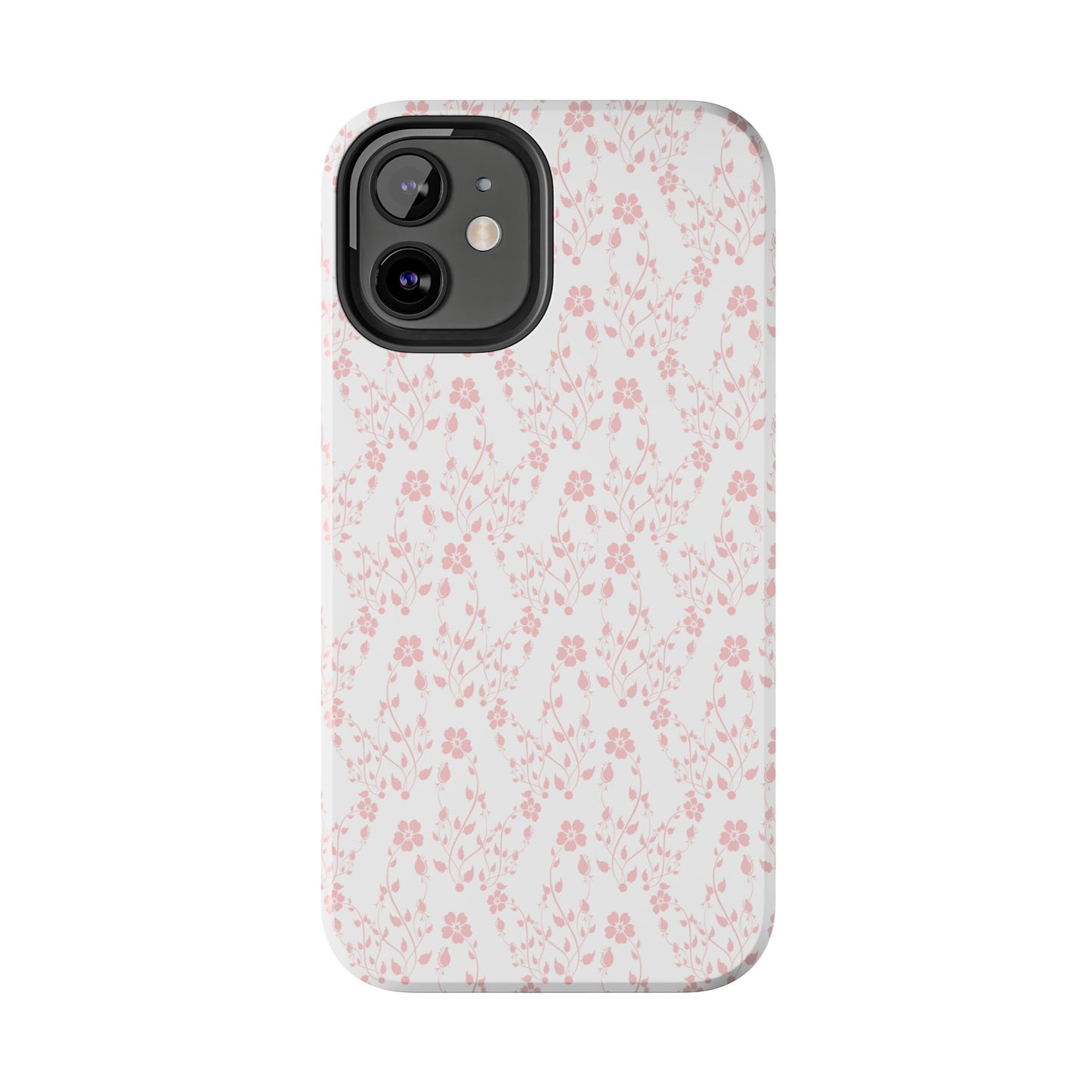 Pink Flower Cute Aesthetic Tough Phone Case, Floral Protective Cover, Girly Unique Smartphone Shell, Pretty Botanical Phone Accessory, Gifts
