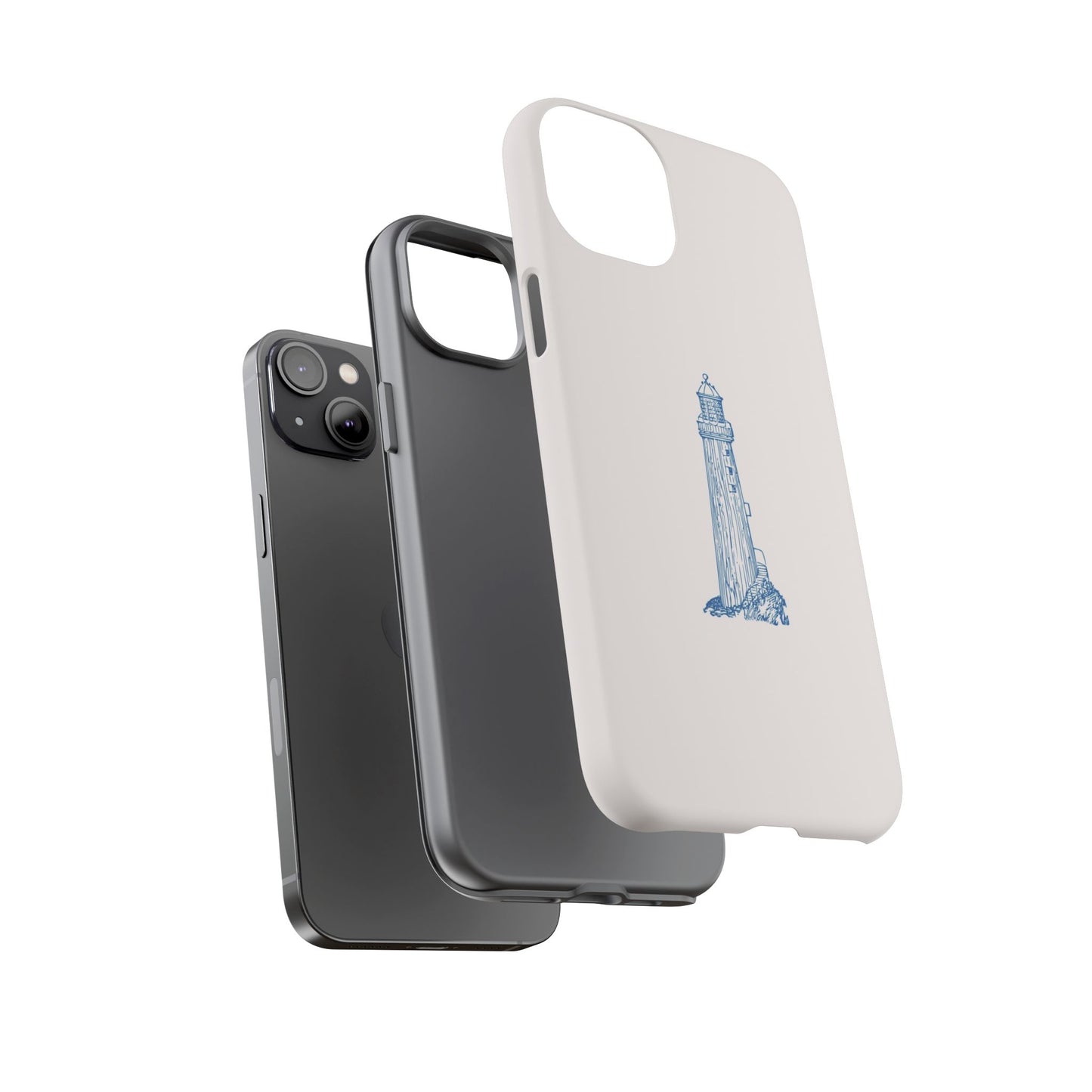Coastal Lighthouse Phone Case - Tough iPhone & Samsung Cover, Beach Lover Gift, Nautical Decor, Unique Case for Ocean Enthusiasts