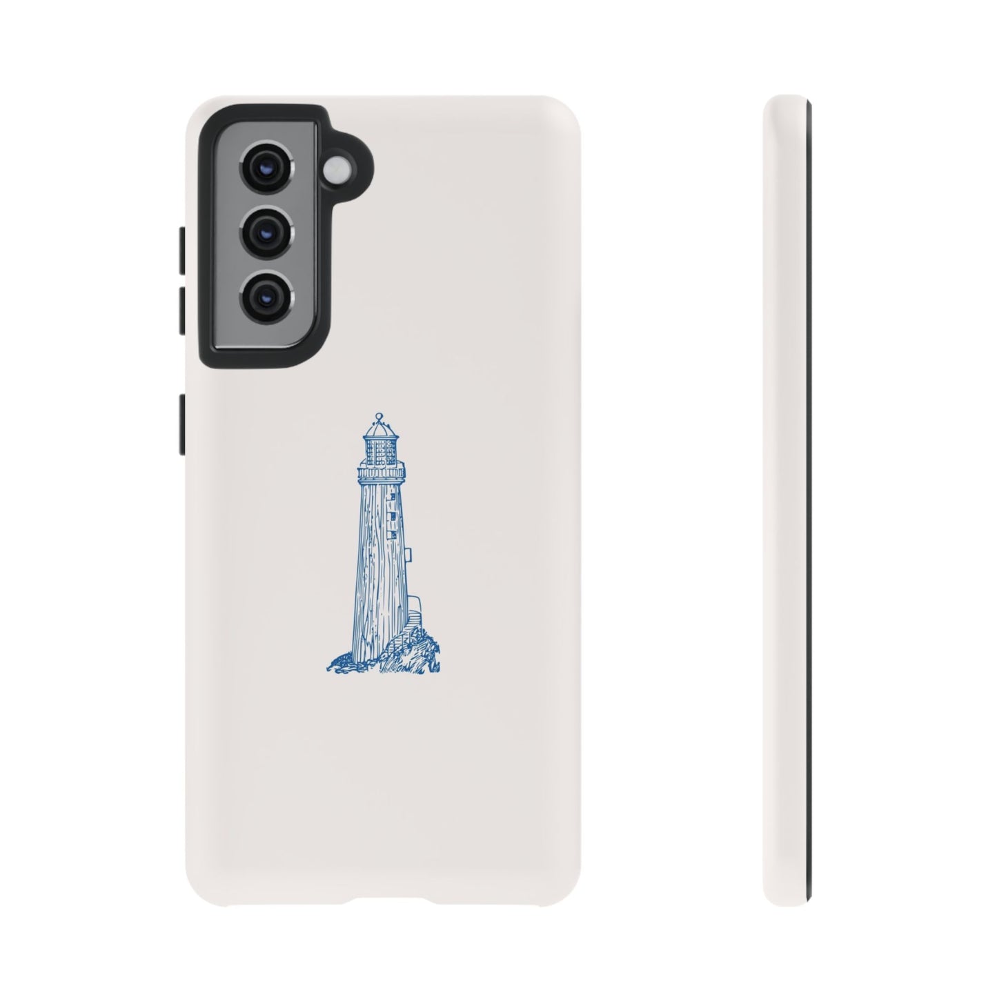 Coastal Lighthouse Phone Case - Tough iPhone & Samsung Cover, Beach Lover Gift, Nautical Decor, Unique Case for Ocean Enthusiasts