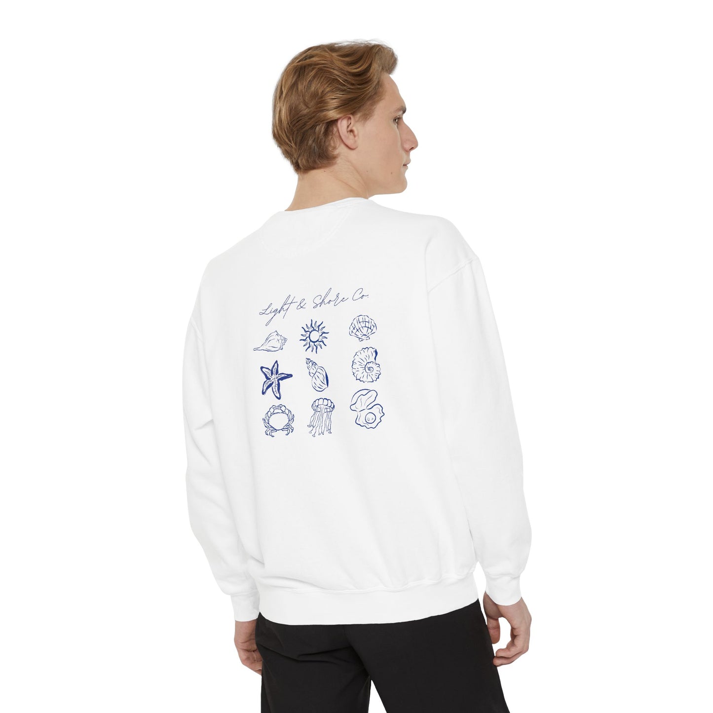 Seashell Crewneck Sweatshirt — Relaxed Garment-Dyed Pullover