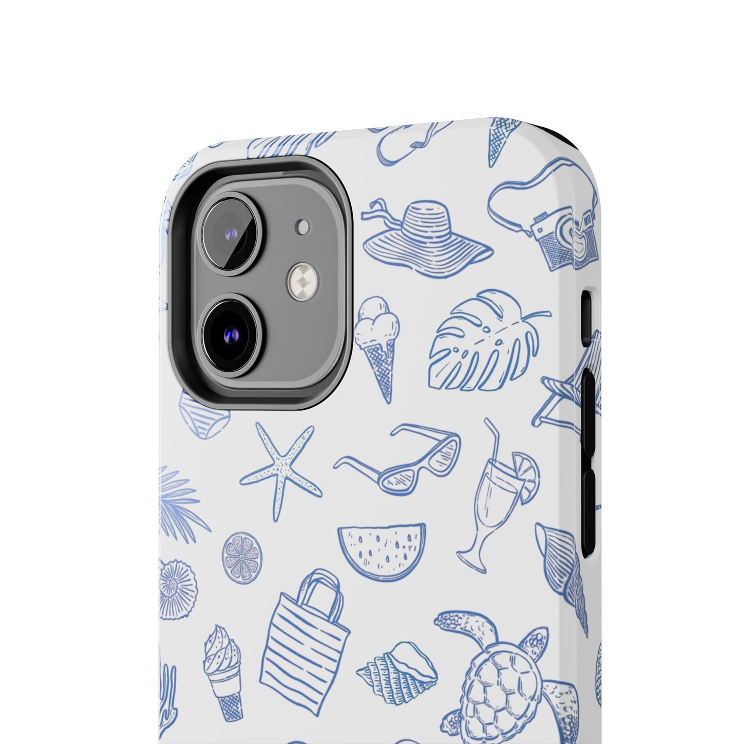Beach Blue & White Tough Phone Case — Cute Summer Protective Phone Case