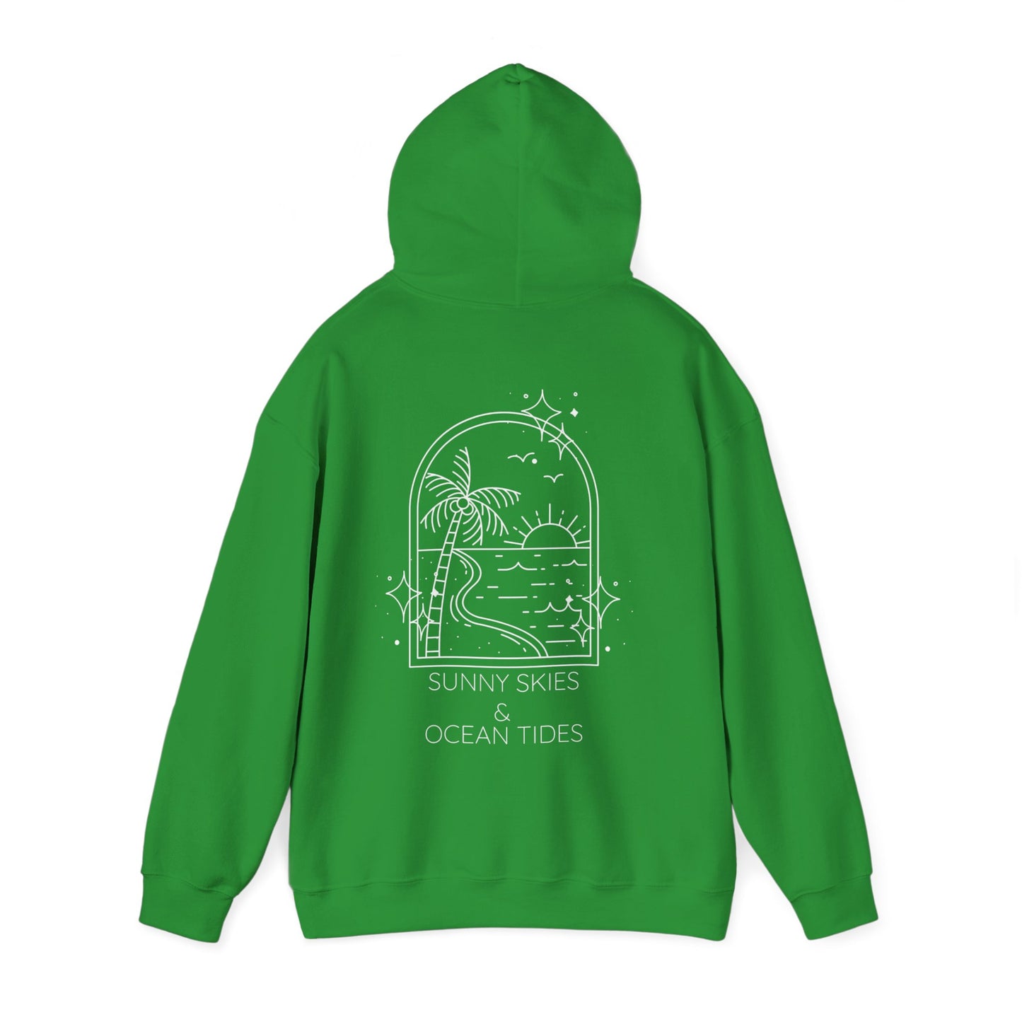 Sunny Skies and Ocean Tides Hoodie, Unisex Sweater, Summer Apparel, Ocean Lover Gift, Relaxing Outfit, Casual Fashion