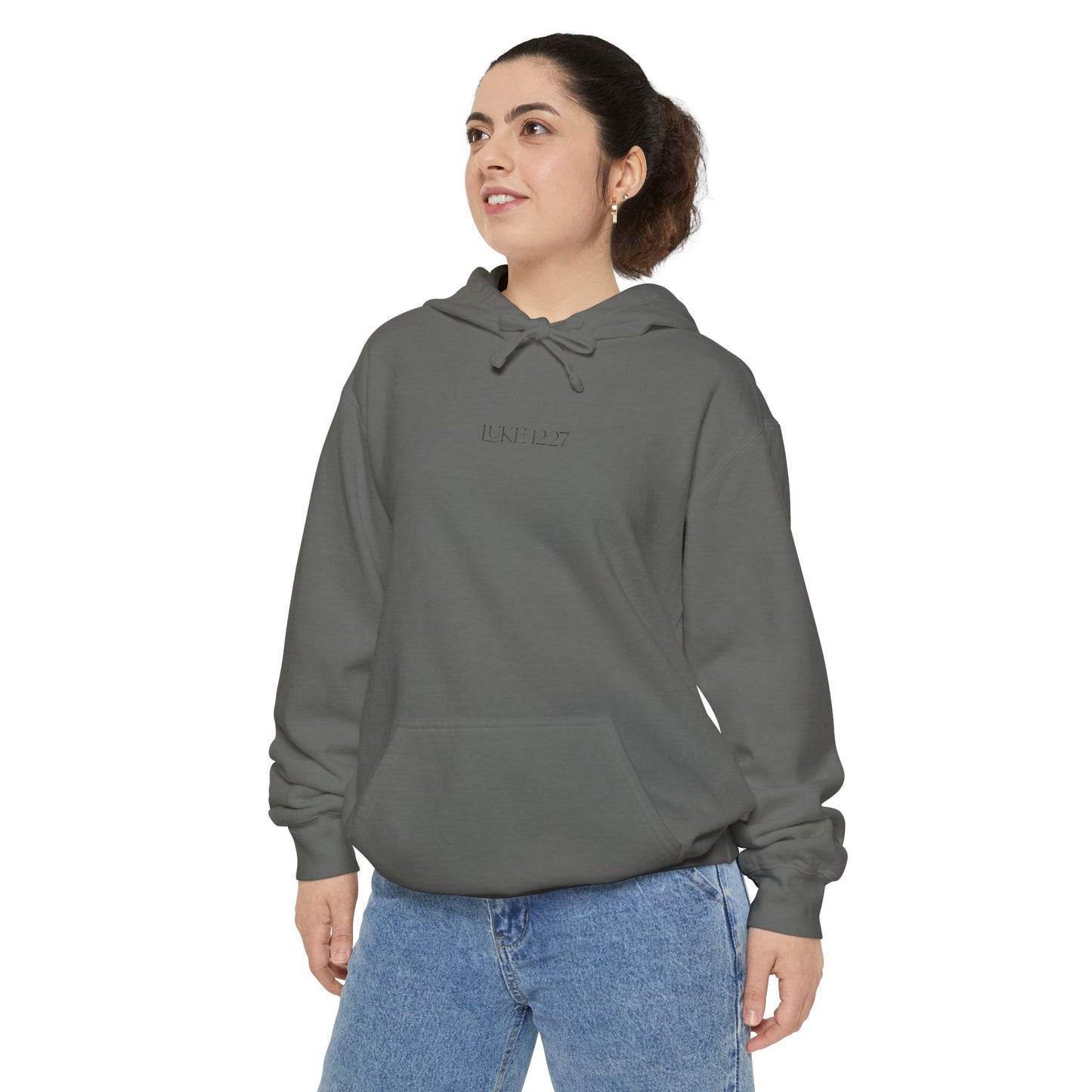 Luke 12:27 Hoodie, Christian Religious Sweatshirt, Inspirational Luke 12:27 Flower Design, Men Women Pullover, Religious Gift, Scripture