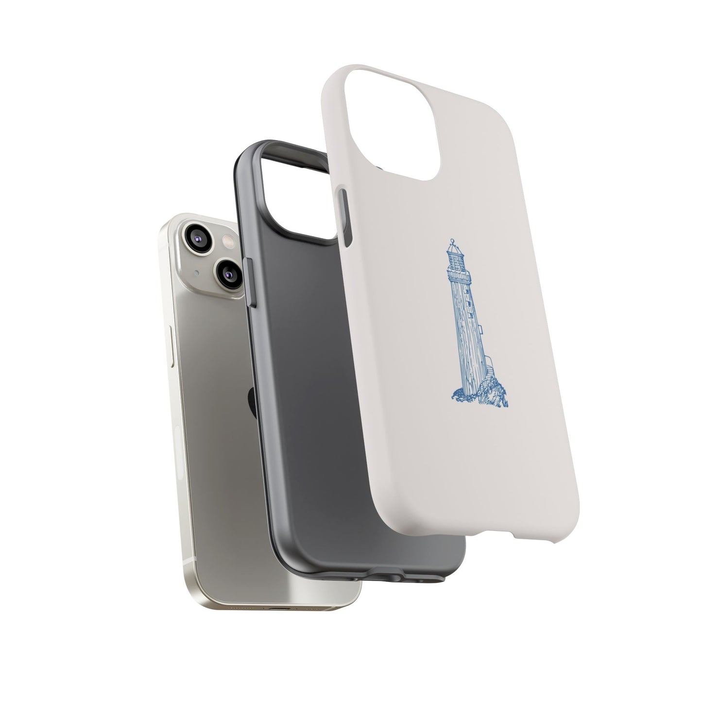 Coastal Lighthouse Phone Case - Tough iPhone & Samsung Cover, Beach Lover Gift, Nautical Decor, Unique Case for Ocean Enthusiasts