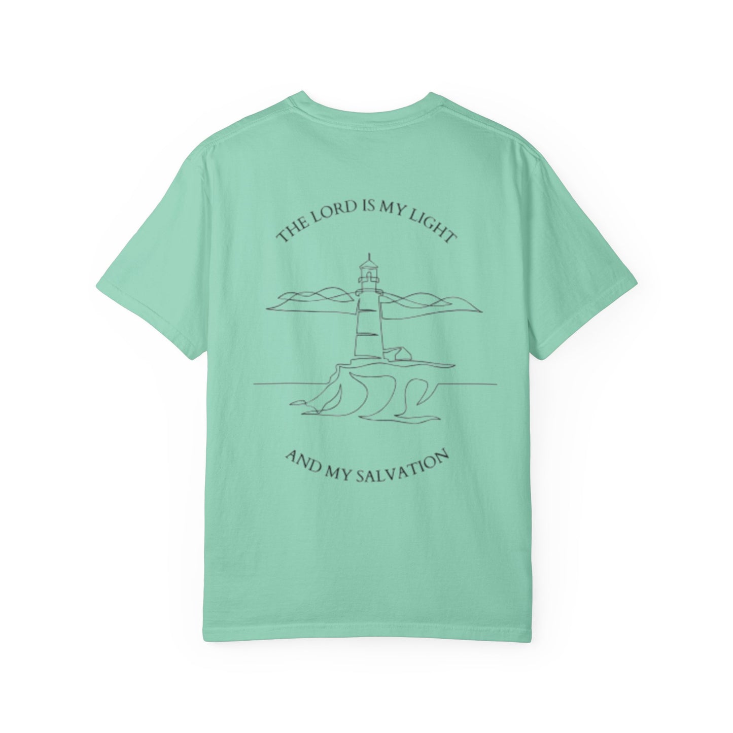 Lighthouse T-shirt, Oversized Tee, Cute Summer Top, Unisex Garment-Dyed Shirt, Coastal Graphic Tee